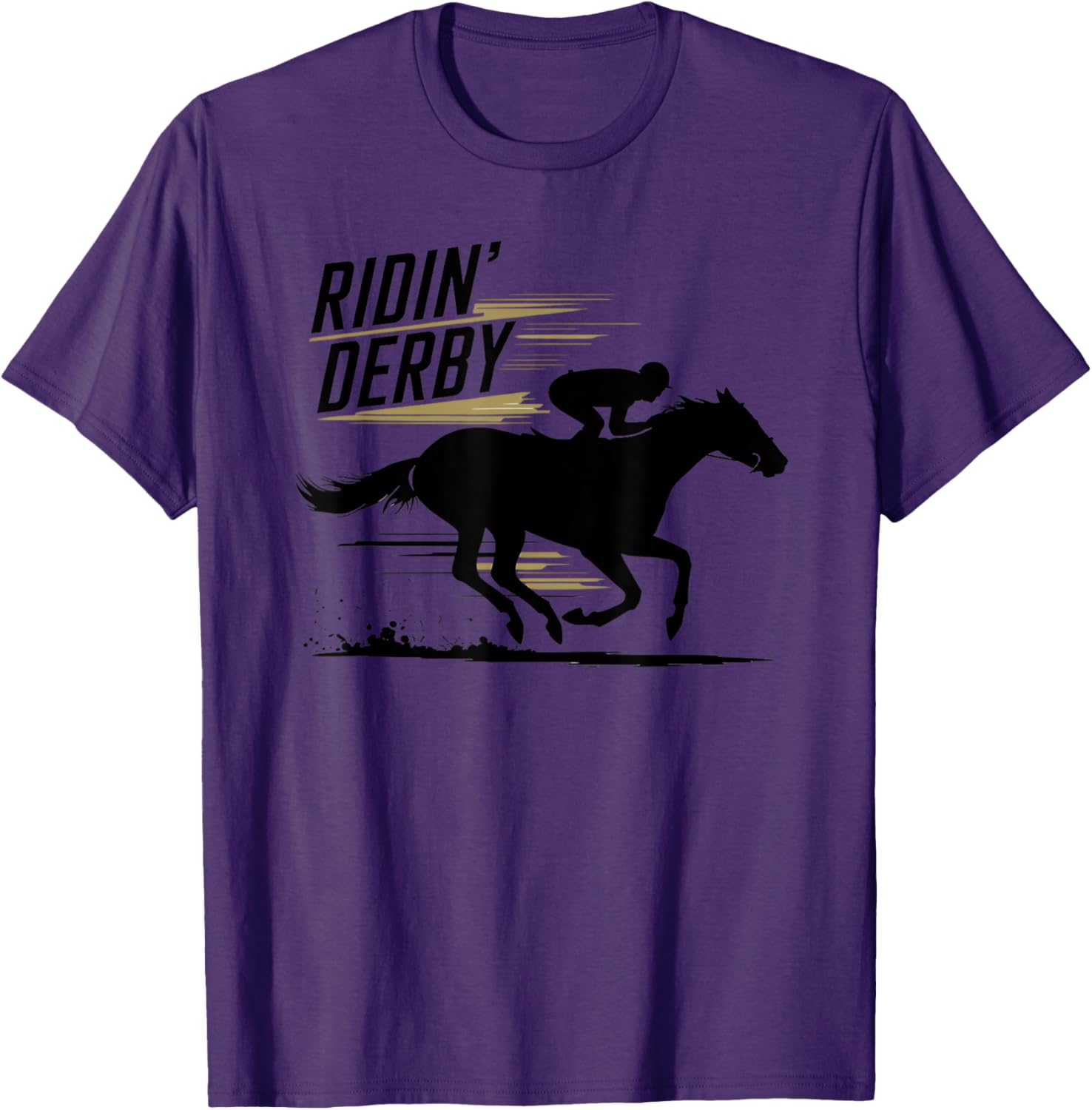 Ridin Derby Retro Horse Racing Fans Equestrian T-Shirt Fun Tee - 4