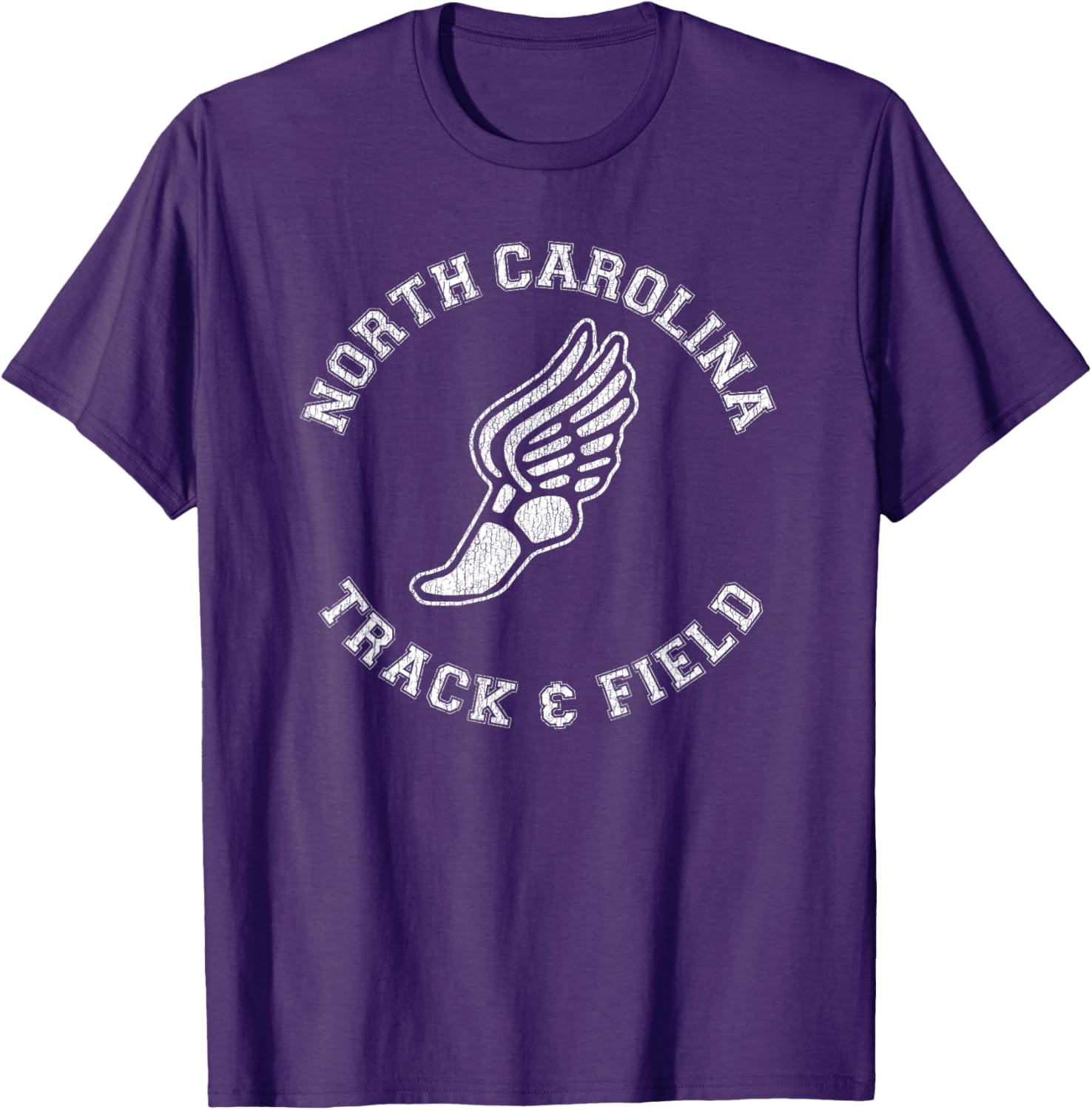 North Carolina Vintage 80s Track & Field Distressed T-Shirt for Fans - 13