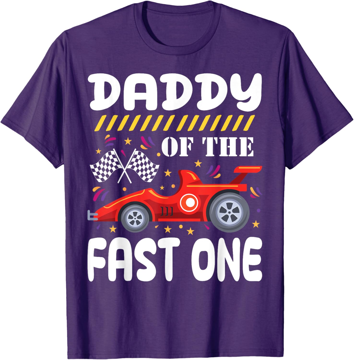 Daddy of the Fast One 1st Birthday Race Car Family Matching T-Shirt - 13