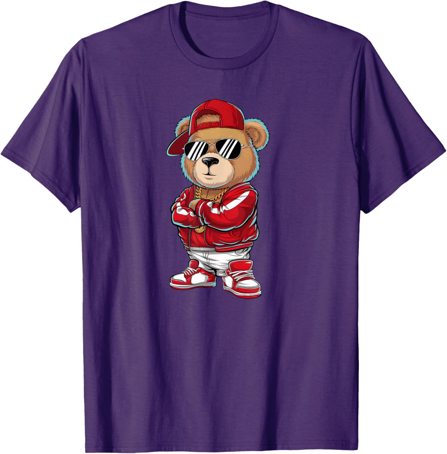 Funny Hip Hop Teddy Bear 90s Graffiti Art T-Shirt for Rap Lovers - 12