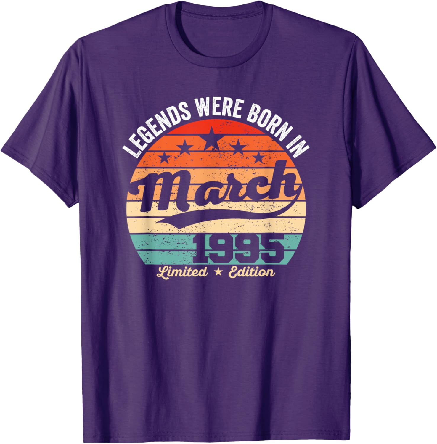 Vintage 30th Birthday Legends Born in March 1995 T-Shirt for Men and Women - 18