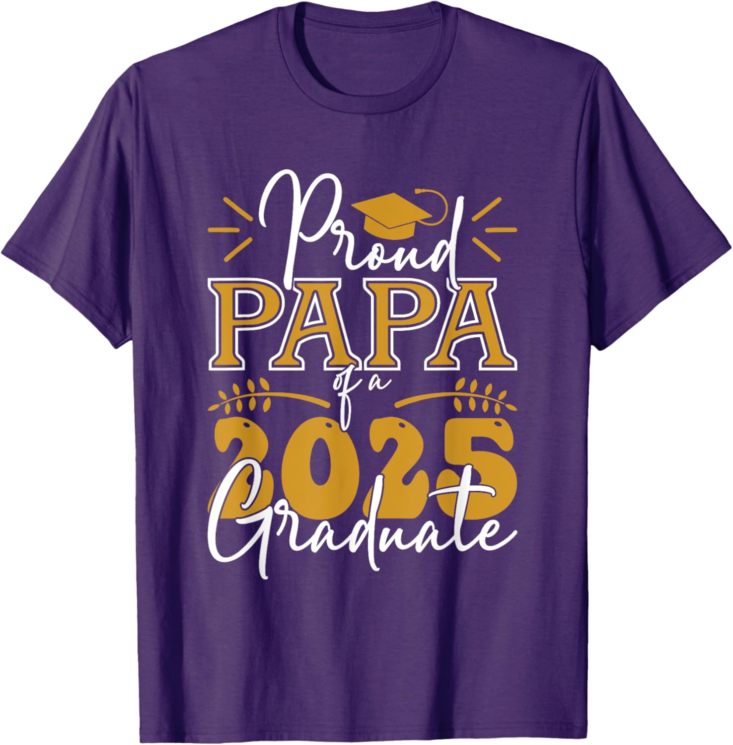 Proud Papa of a 2025 Graduate T-Shirt for Celebrating Achievements - 23