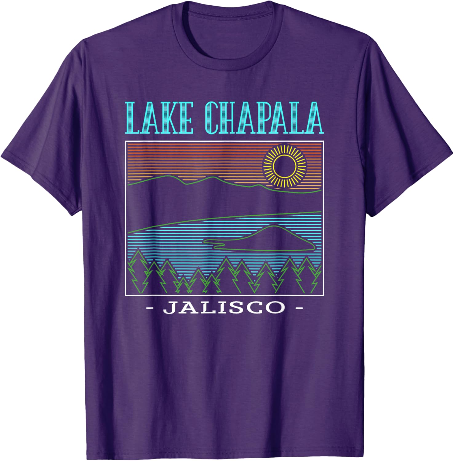 Lake Chapala Jalisco Mountains Vintage T-Shirt for Outdoor Lovers - 6