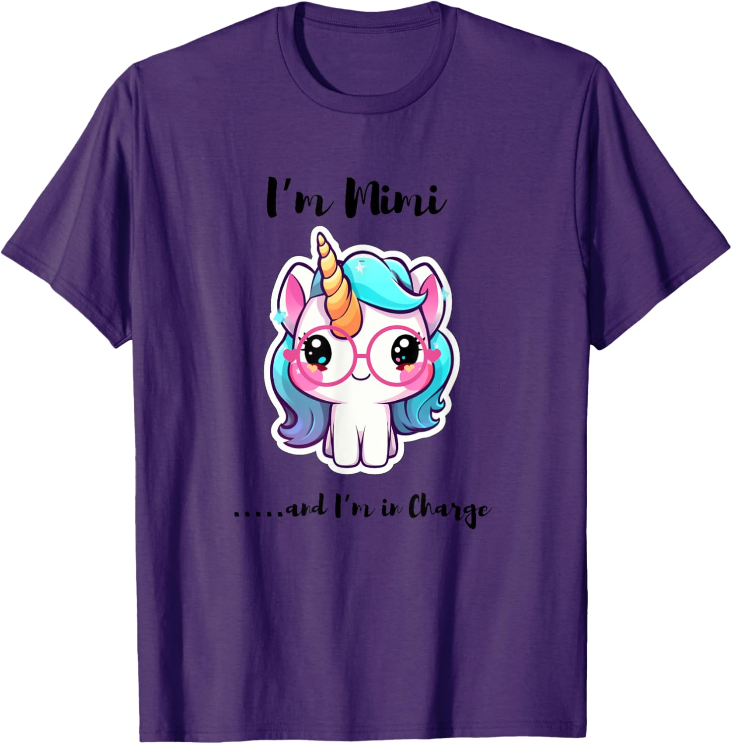 Funny I'm Mimi and I'm in Charge Unicorn T-Shirt for Kids and Adults - 3