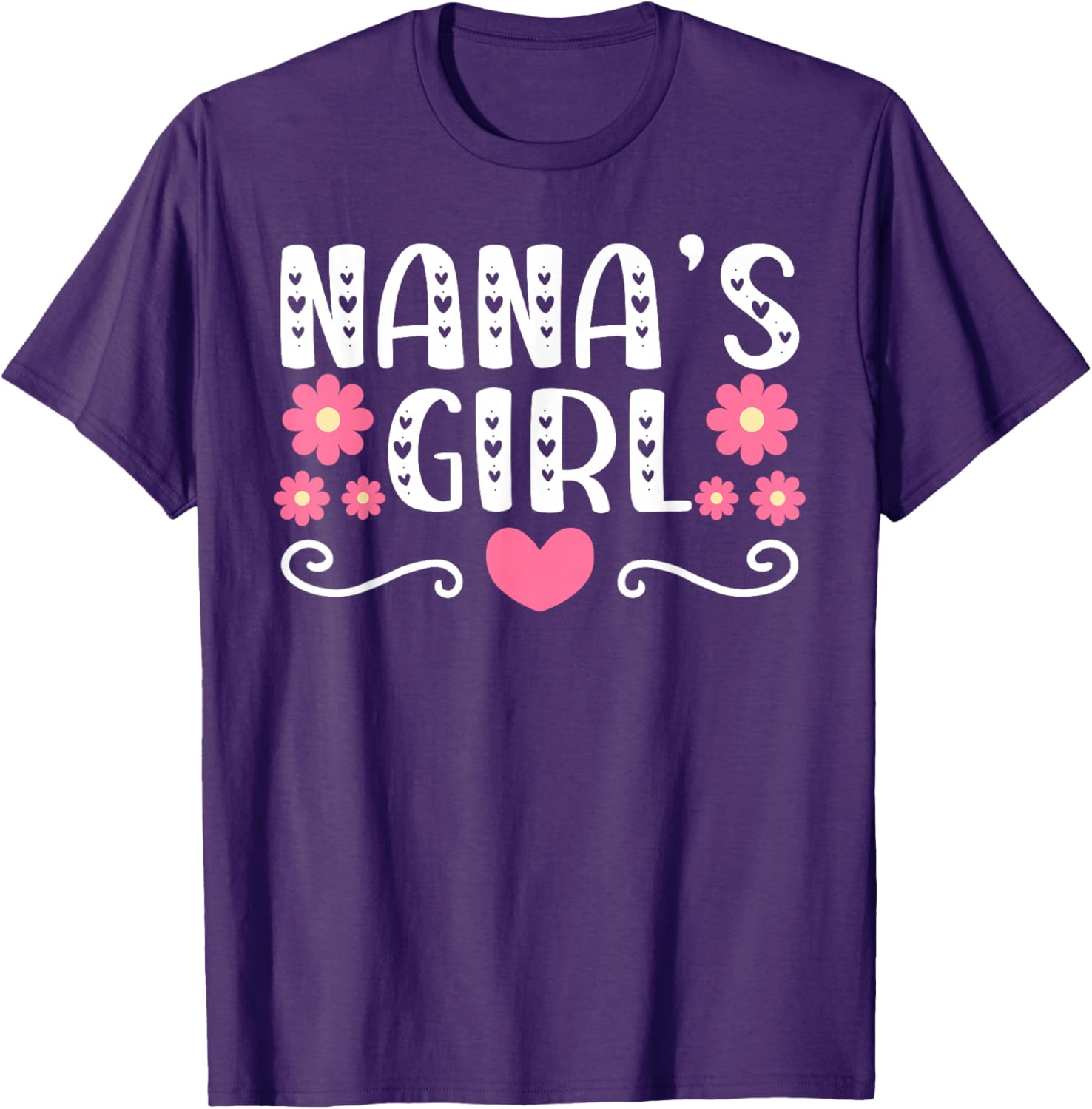 Nana's Girl Heart T-Shirt for Granddaughter - Cute Gift Idea - 12