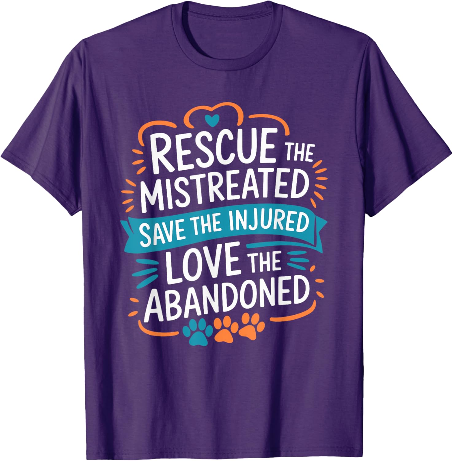 Rescue Mistreated Pets T-Shirt for Dog and Cat Lovers - Save Lives! - 12