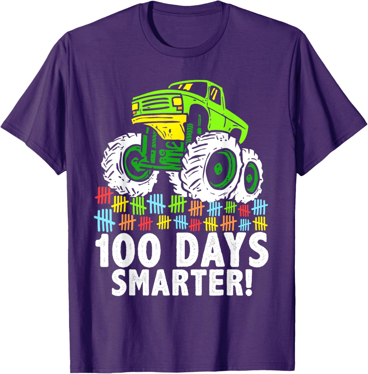 100 Days of School Monster Truck T-Shirt for Boys Fun and Stylish - 8