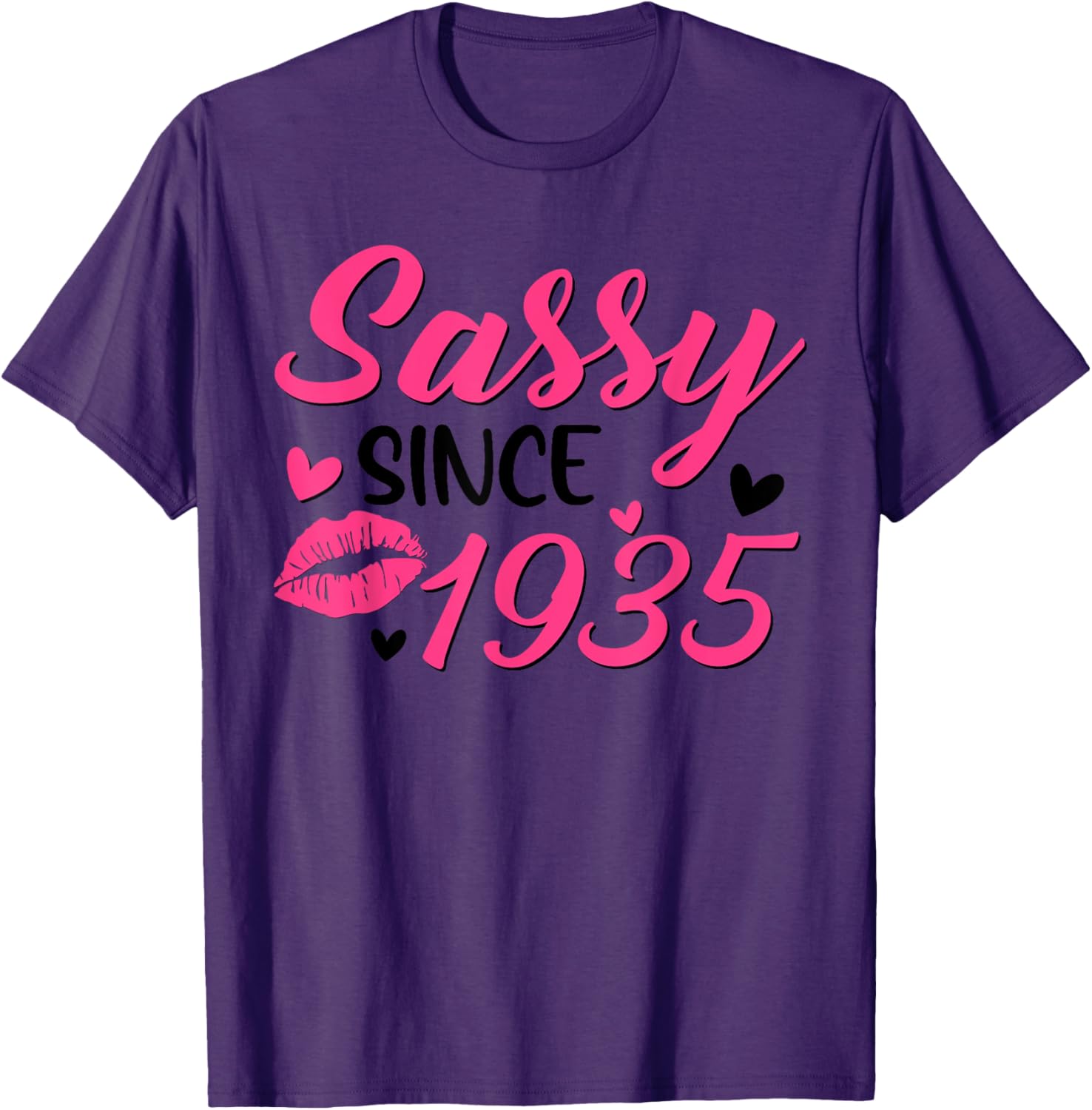 Sassy Since 1935 90th Birthday T-Shirt for Women Celebrating 90 Years - 4