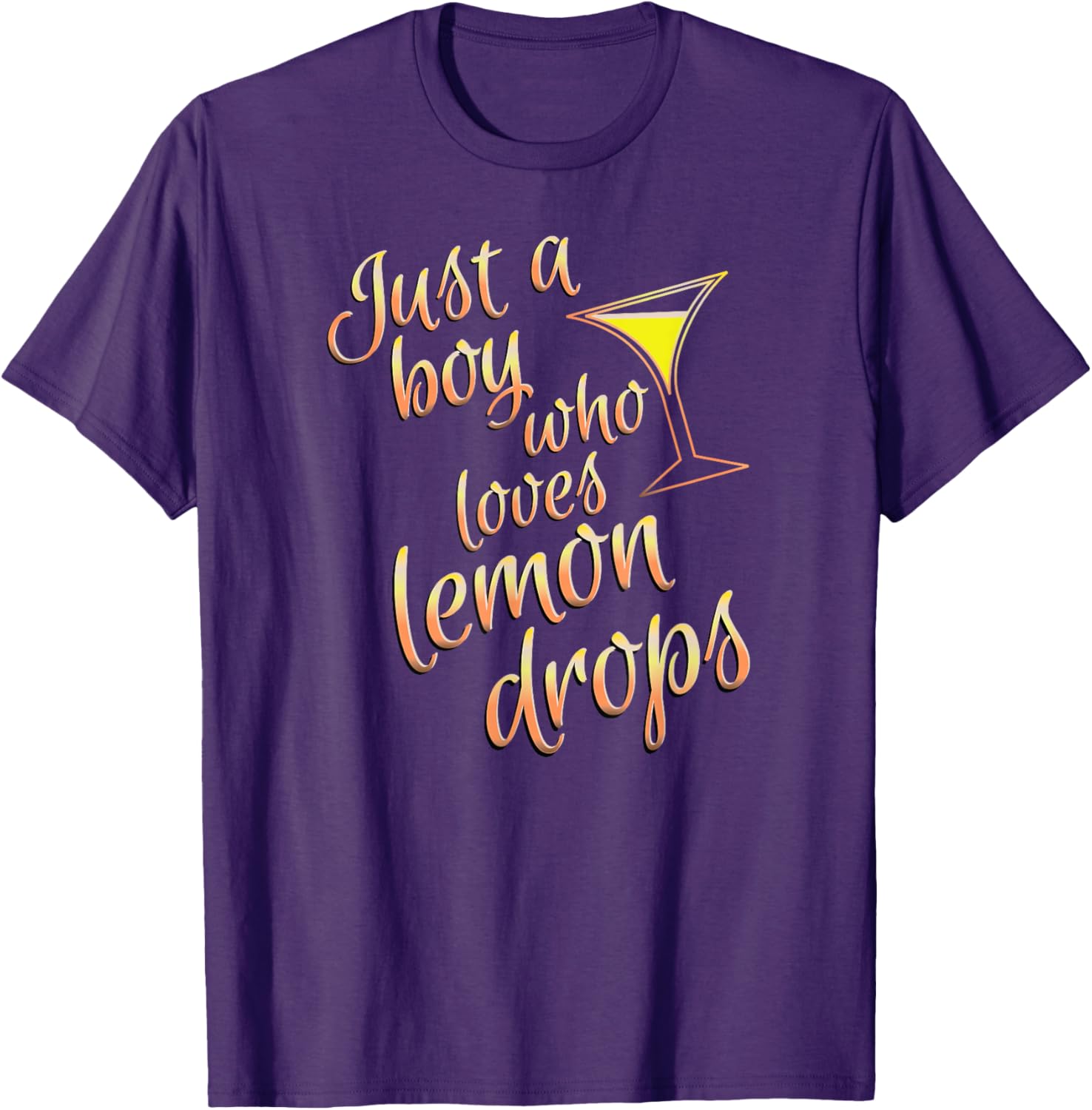 Lemon Drop Martini Boys T-Shirt for Fans of Fun Cocktails - 16