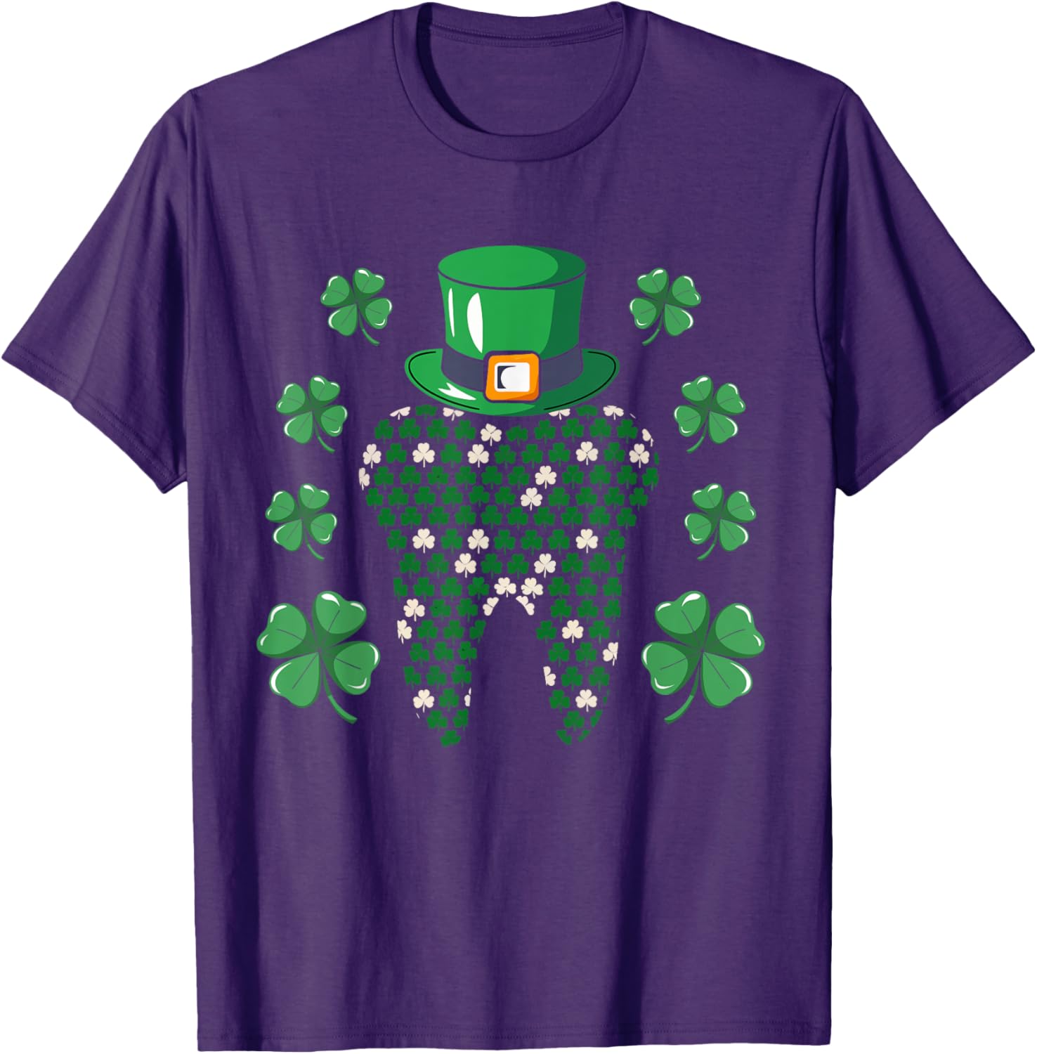 Tooth Leprechaun Hat St Patrick's Day Dentist T-Shirt for Men - 25