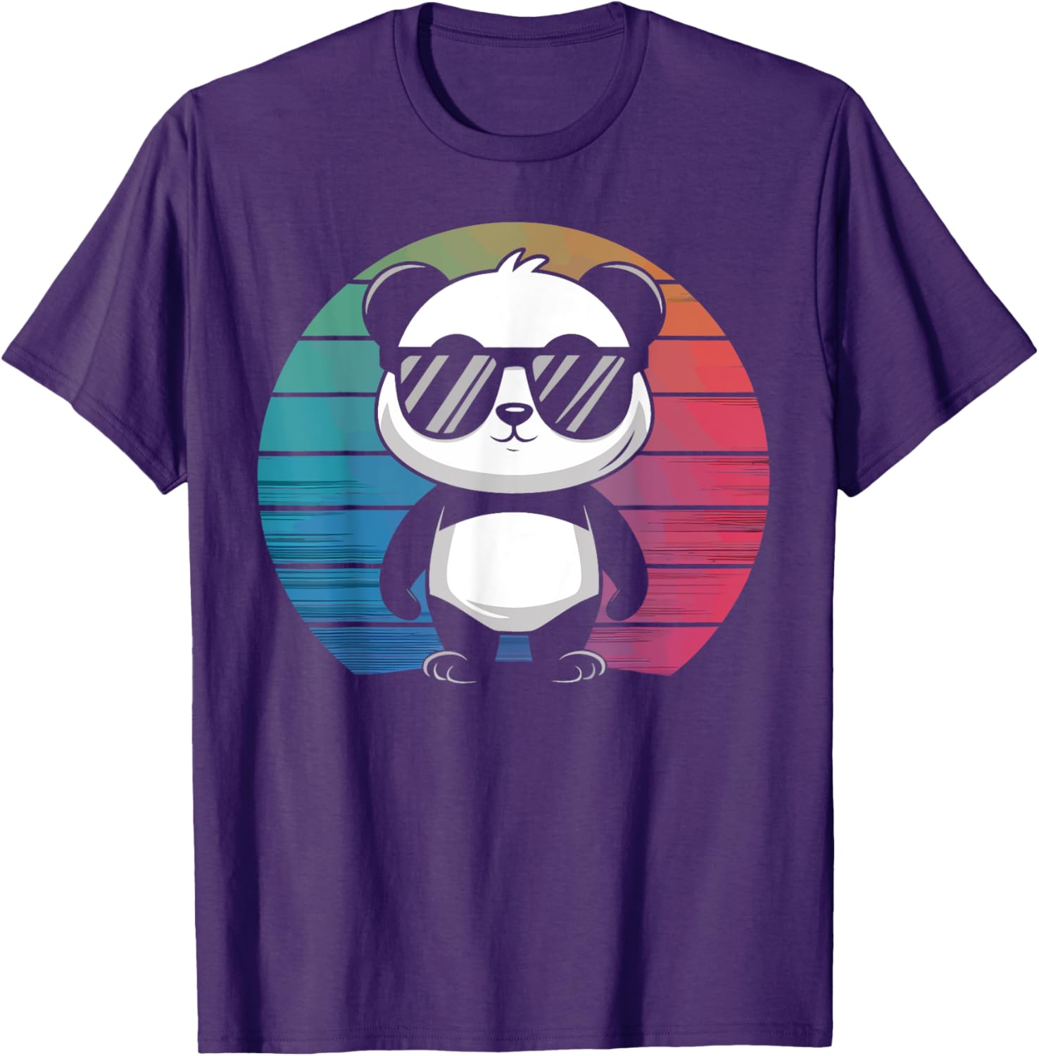 Retro Panda T-Shirt with Sunglasses for Chill Vibes and Fun Style - 16
