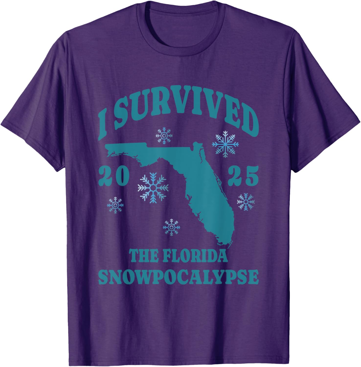 I Survived the Florida Snowpocalypse 2025 Graphic Tee Shirt - 9