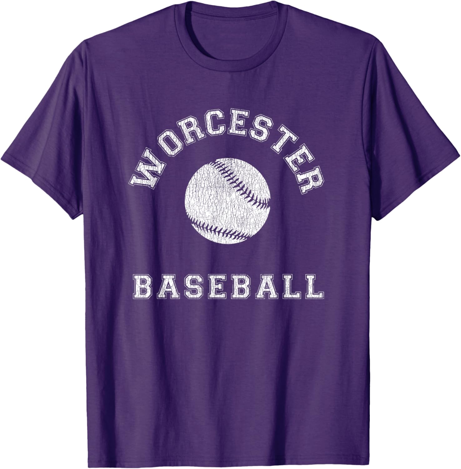 Worcester Baseball Distressed Retro Classic T-Shirt for Fans & Casual Wear - 27