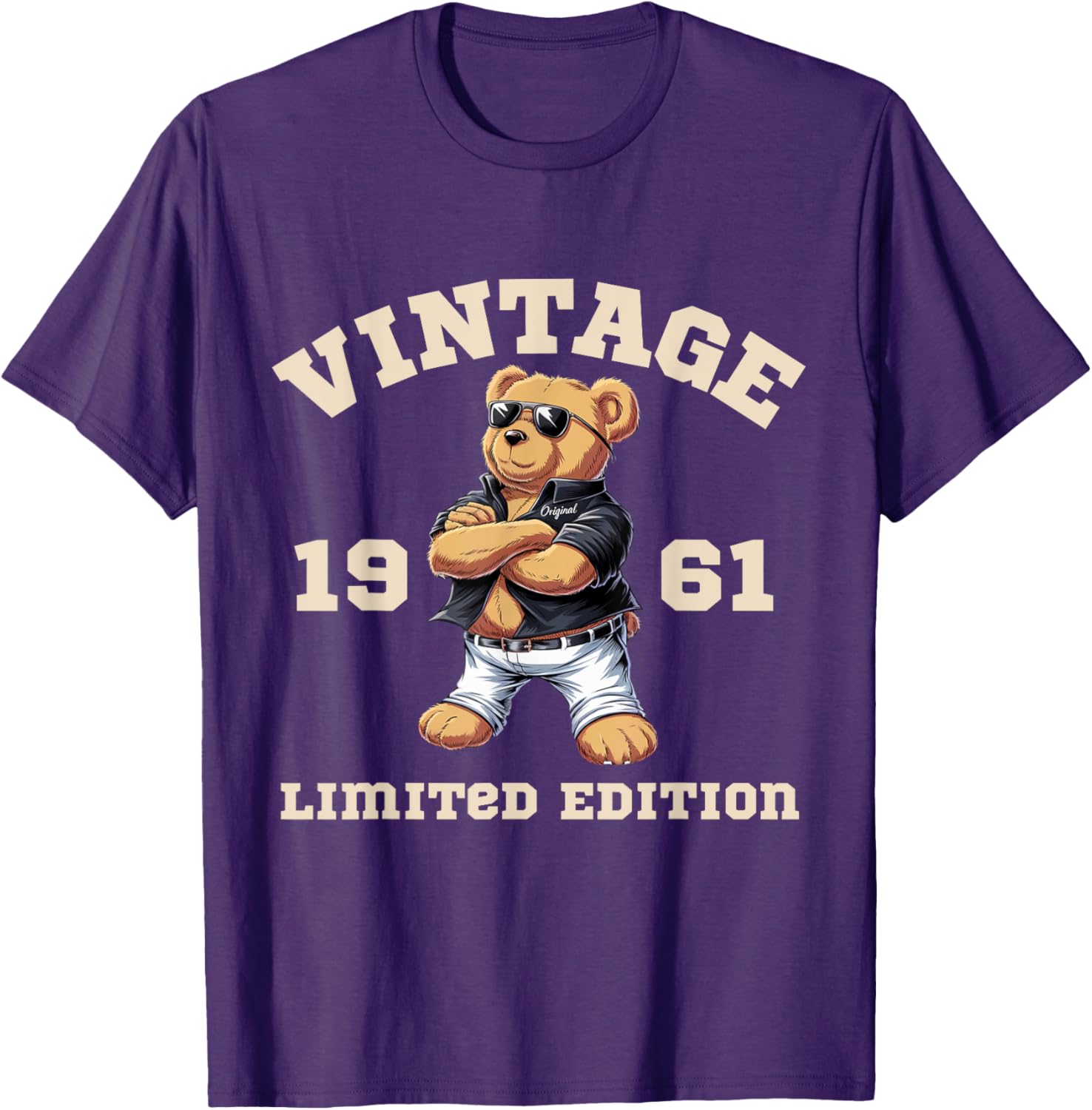 Mens Vintage Teddy Bear T-Shirt for 64th Birthday 1961 Celebration - 16