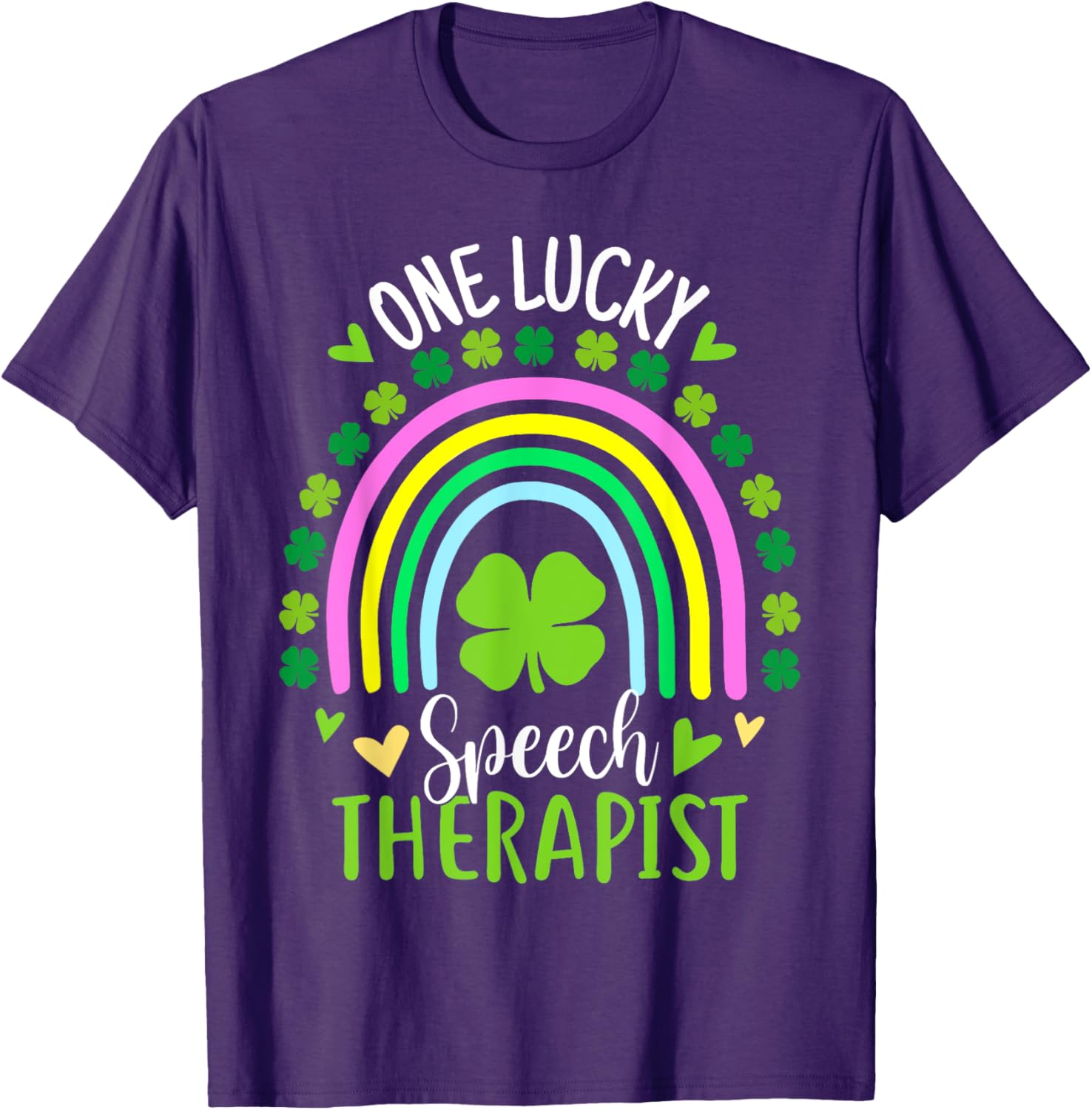 Lucky Speech Therapist St Patricks Day Shamrock T-Shirt for Women - 24