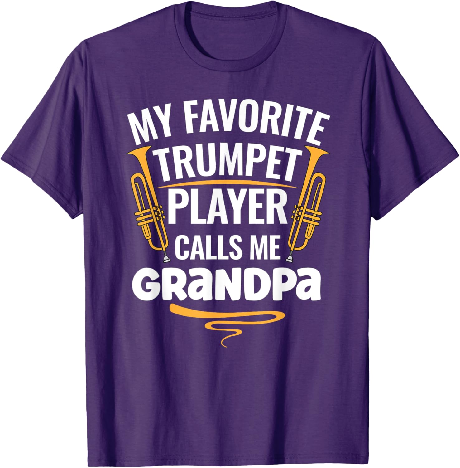 My Favorite Trumpet Player Calls Me Grandpa T-Shirt for Music Lovers - 10