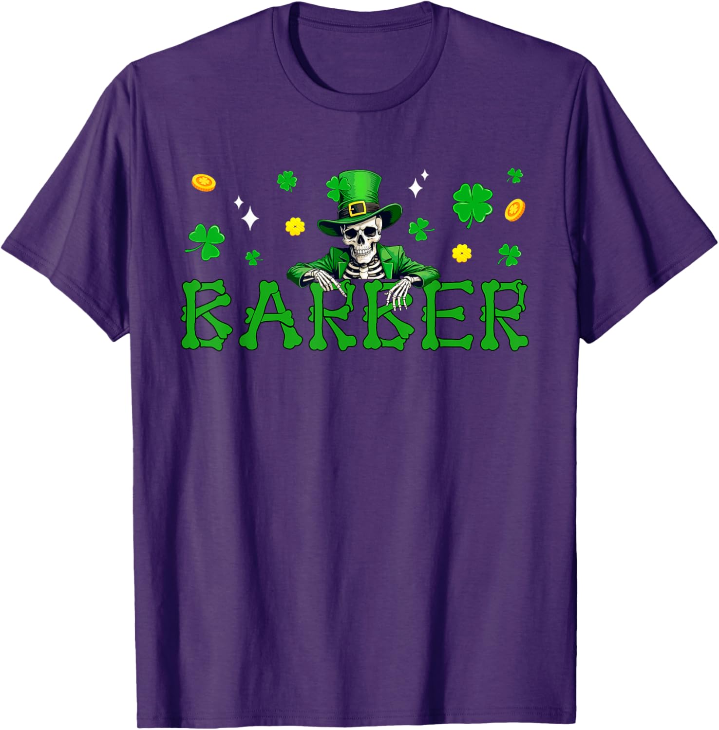 St. Patrick's Day Skeleton Shamrock T-Shirt for Irish Job Fans - 12