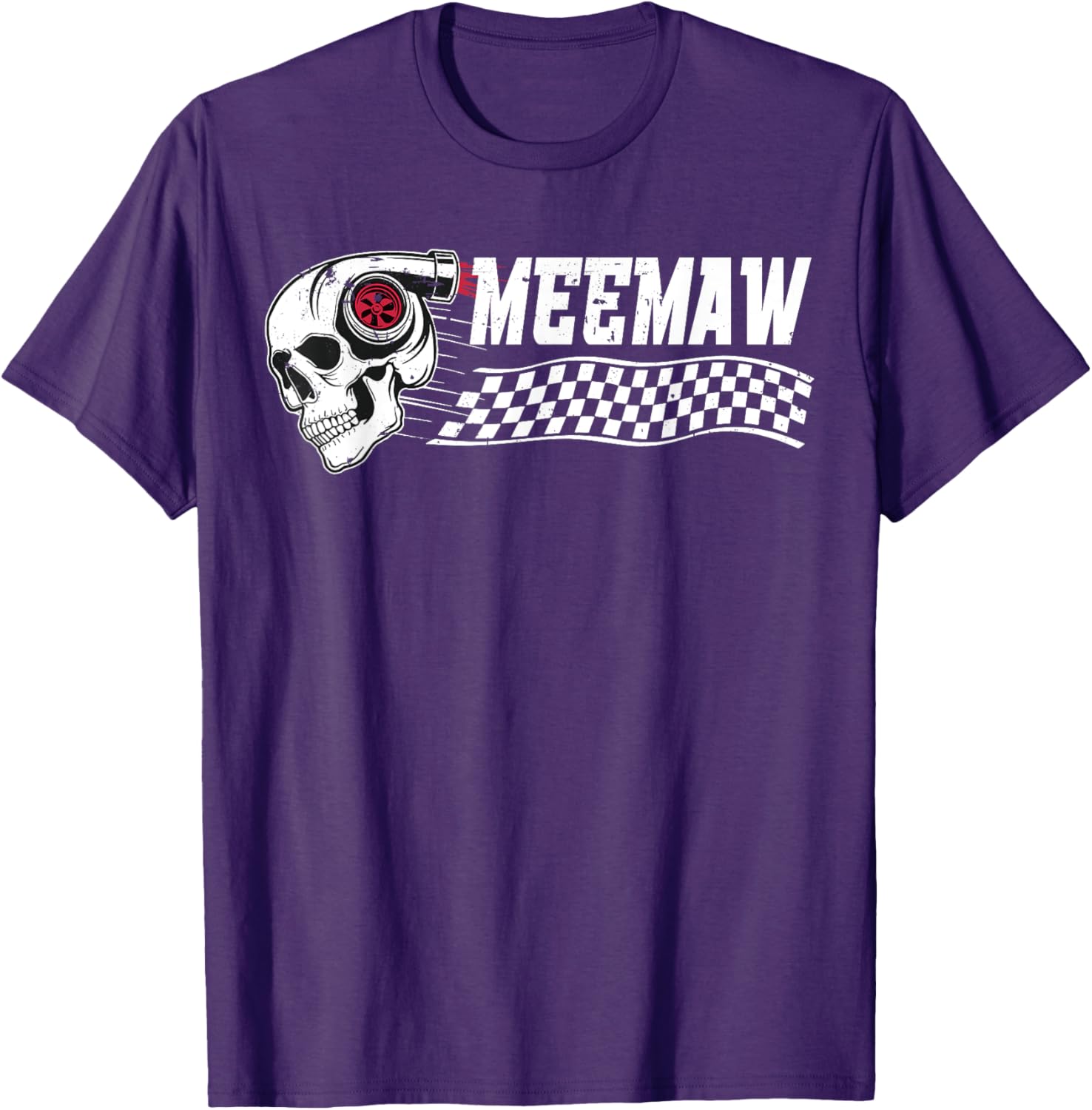 Race Car Birthday Party Meemaw Pit Crew T-Shirt for Family Fun - 4