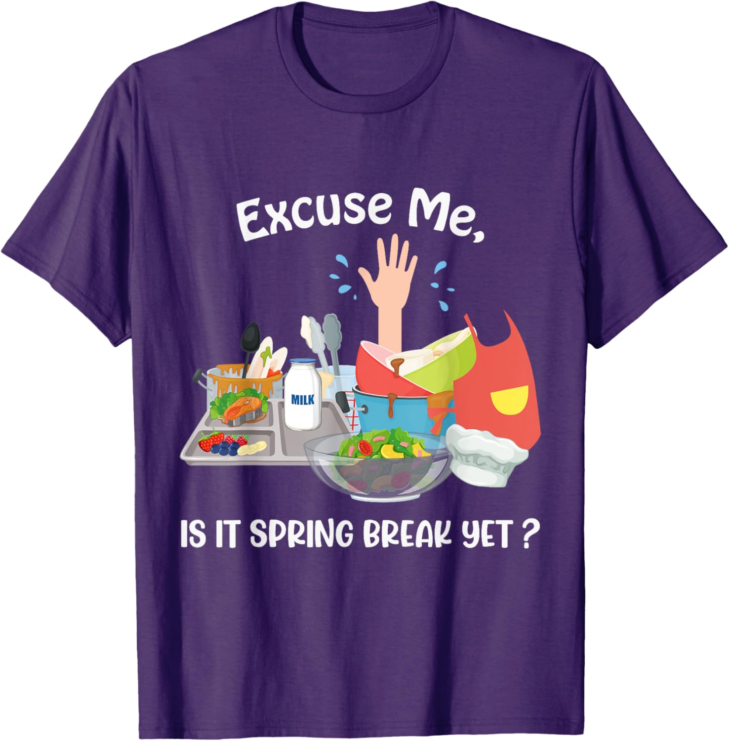 Funny Lunch Lady Life T-Shirt for Spring Break Enthusiasts - 9