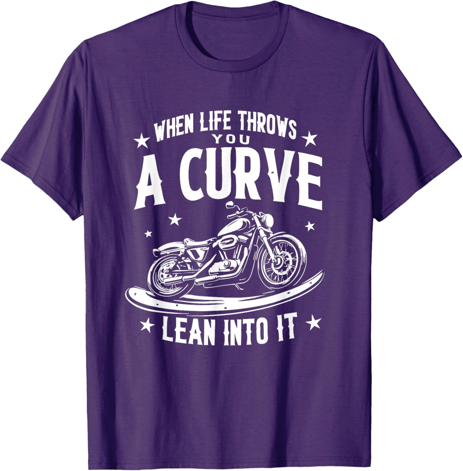Biker Life Throws You A Curve T-Shirt for Men and Women - Cool Motorcycle Tee - 4