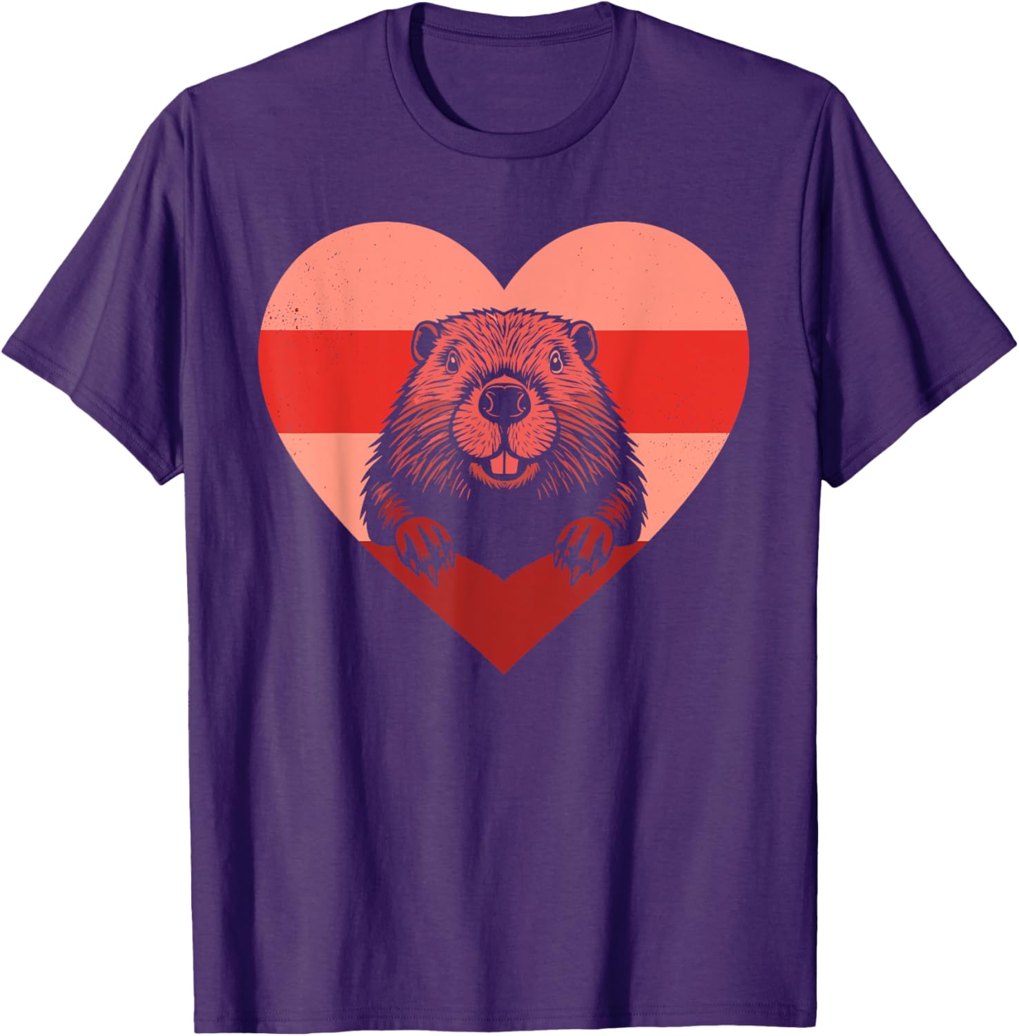 Retro Heart Beaver Vintage Valentine T-Shirt for Everyone - Fun Gift Idea - 10