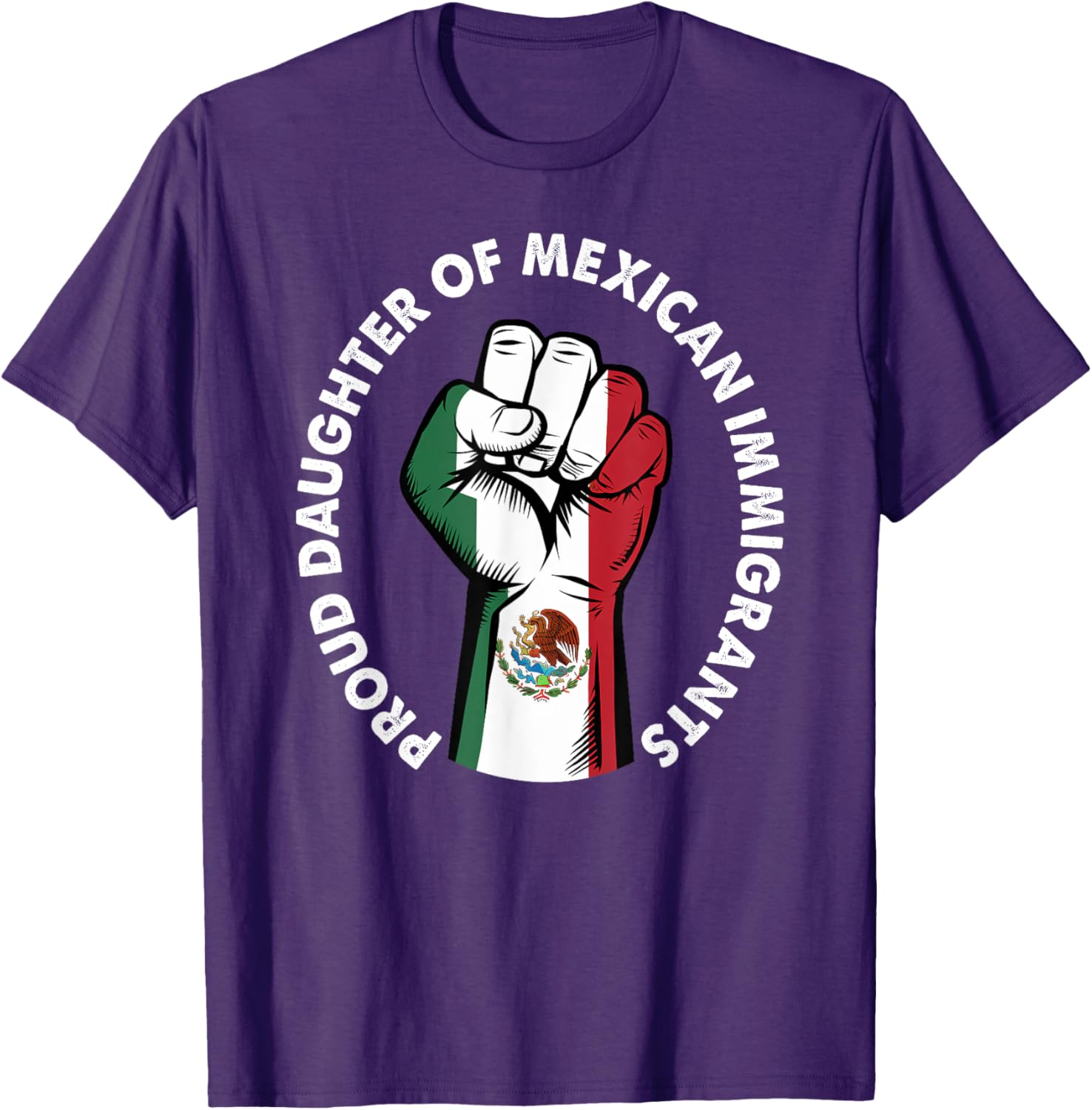 Proud Daughter of Mexican Immigrants Mexico Flag T-Shirt for Women - 13