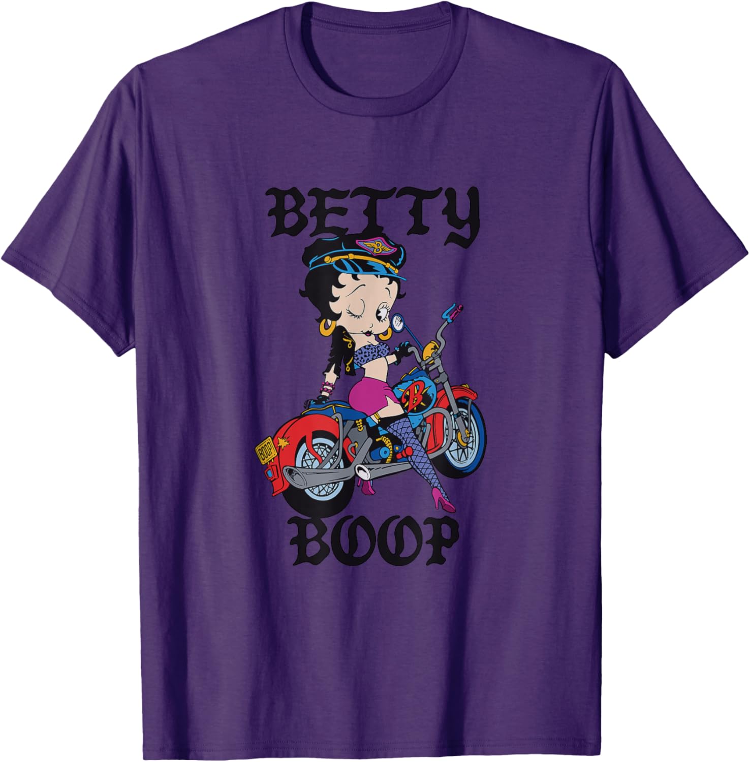 Betty Boop Vintage Biker Babe T-Shirt for Cool Retro Fashion Lovers - 4