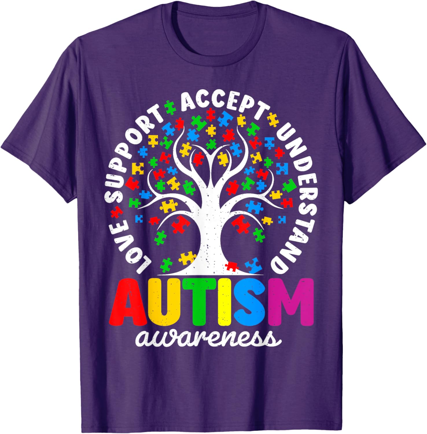 Funny Tree of Life Autism Awareness T-Shirt for Supporters - 12