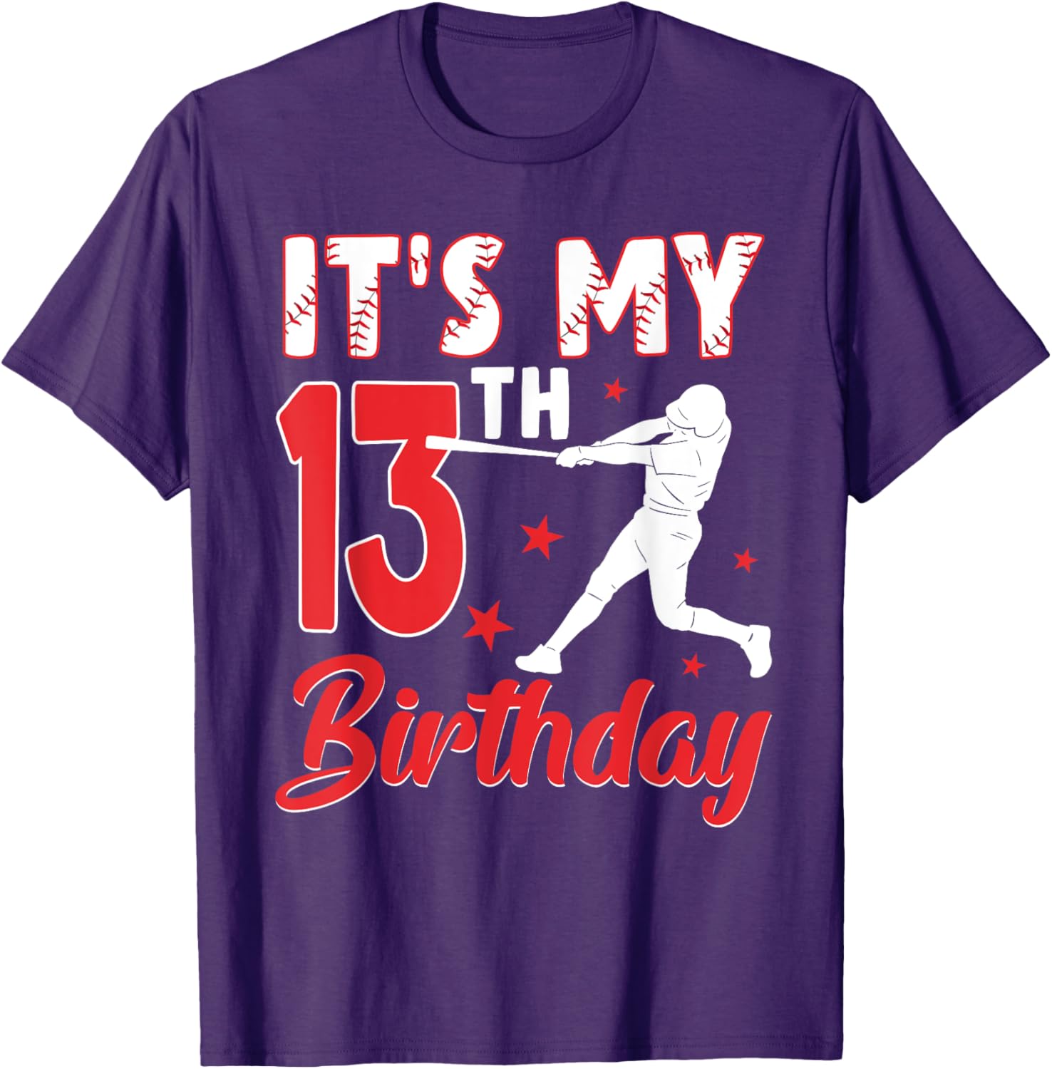 It's My 13th Birthday Boy Baseball Party T-Shirt for 13 Year Olds - 3