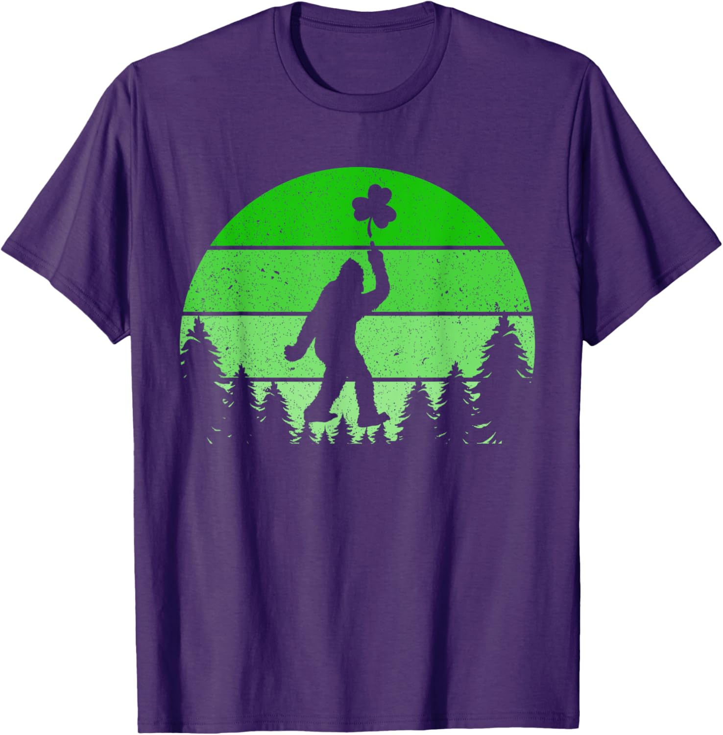 Bigfoot Sasquatch Shamrock T-Shirt for St Patricks Day Fun for All Ages - 8