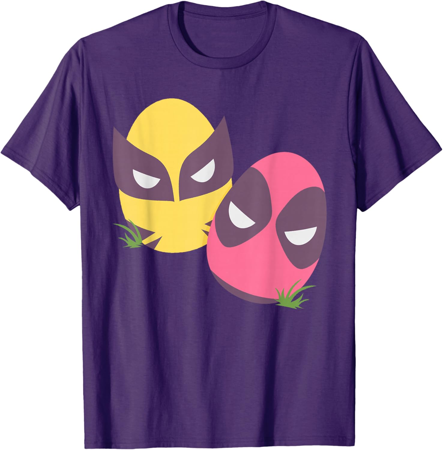 Marvel Deadpool and Wolverine Pastel Easter Eggs T-Shirt for Spring Fun - 15