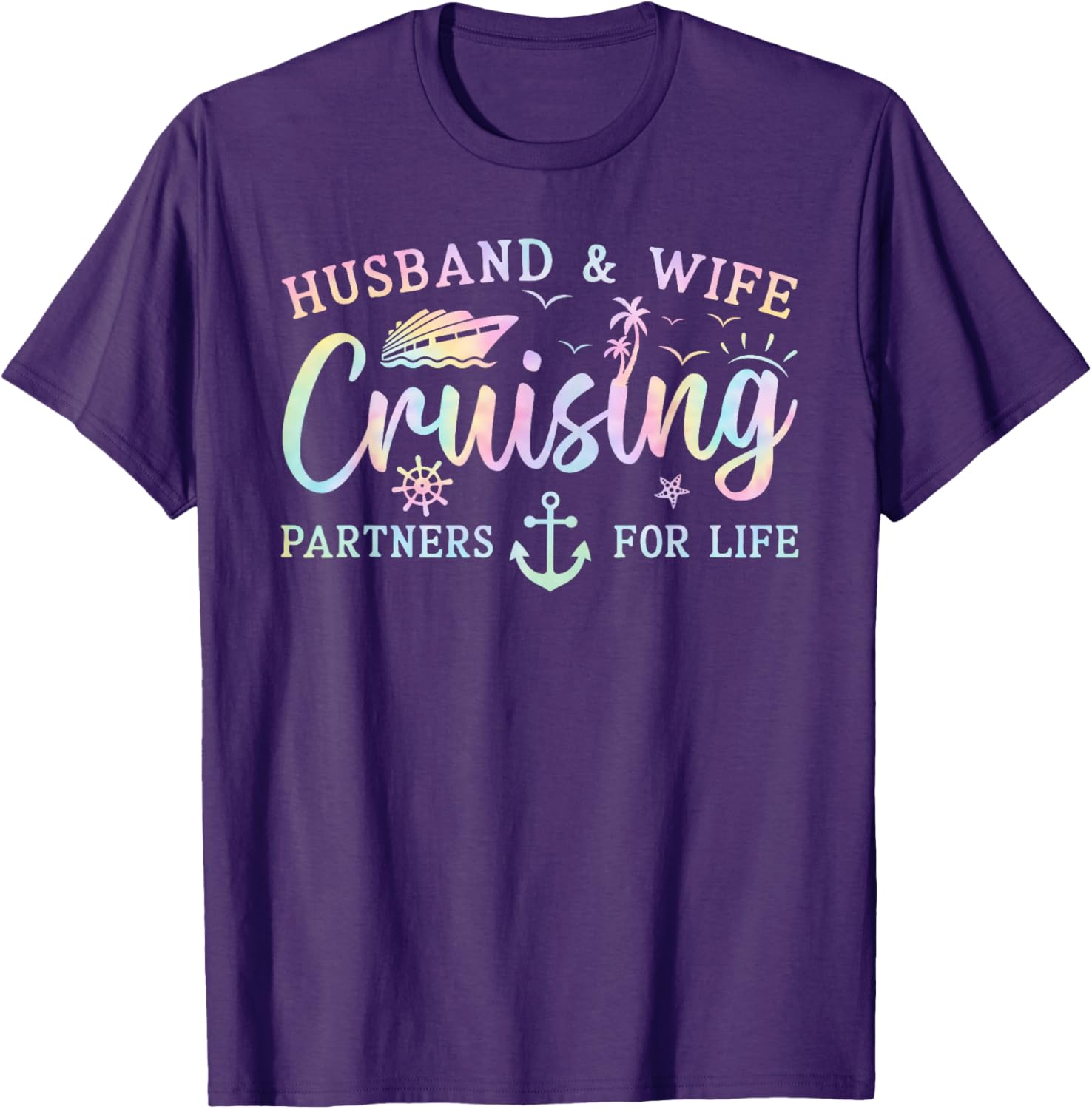 Matching Husband and Wife Cruise T-Shirt 2025 for Couples Adventure - 3