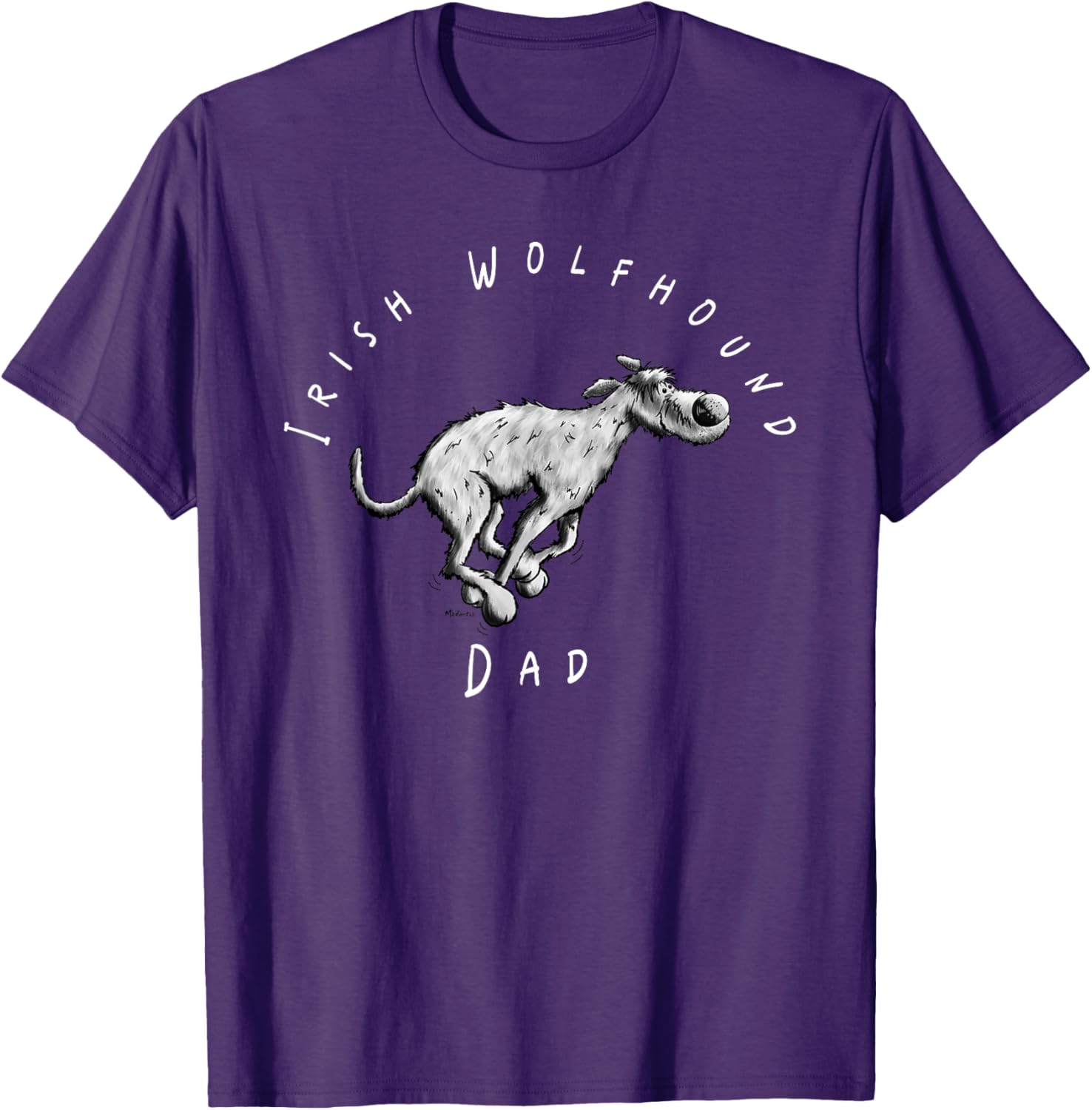 Irish Wolfhound Dad Fun Cartoon T-Shirt for Dog Lovers - Great Gift! - 9