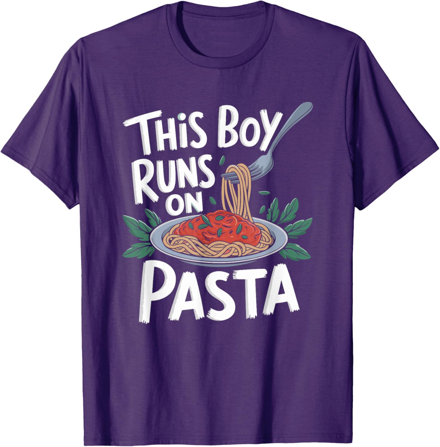 This Boy Runs On Pasta T-Shirt for Italian Spaghetti Lovers - 2
