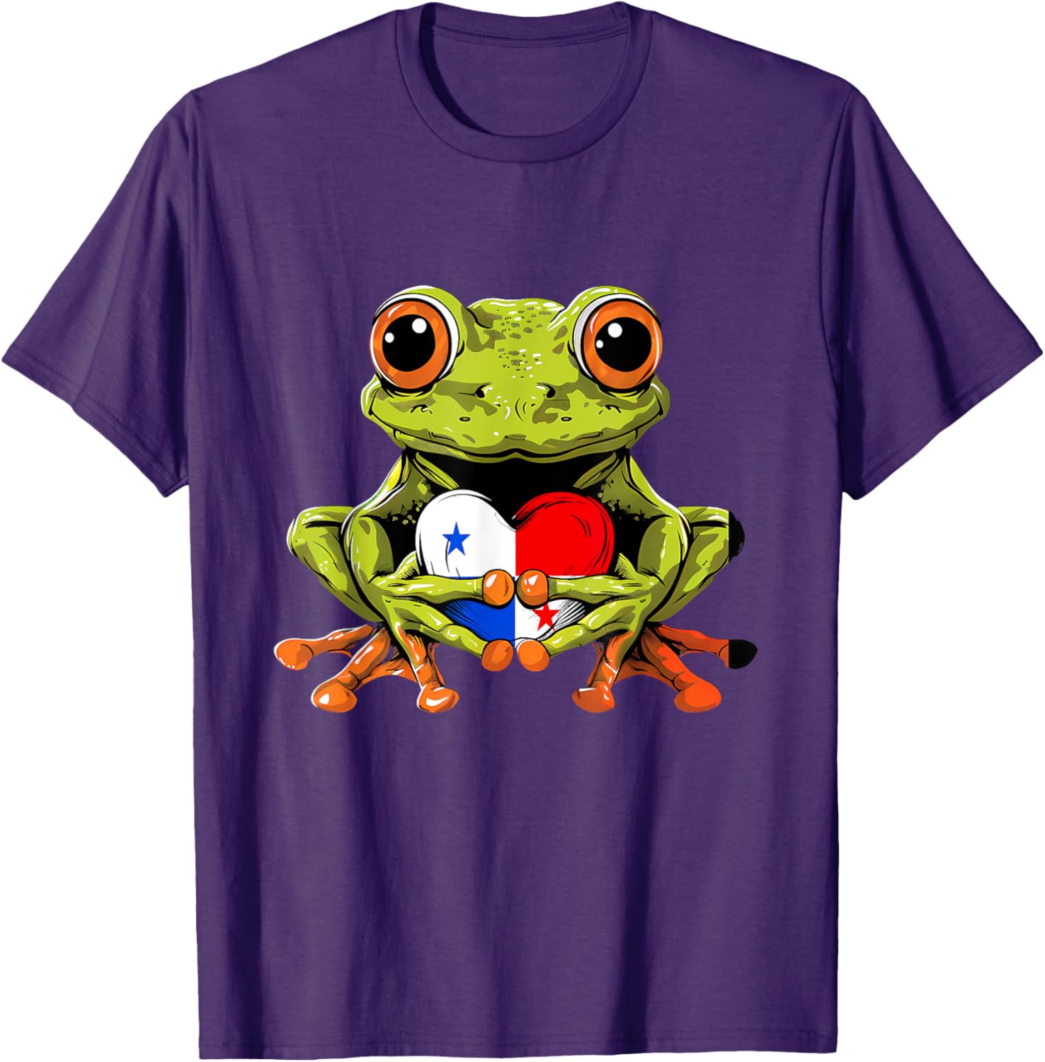 Panama Toad Frog Heart T-Shirt Celebrating Panamanian Roots and Pride - 1