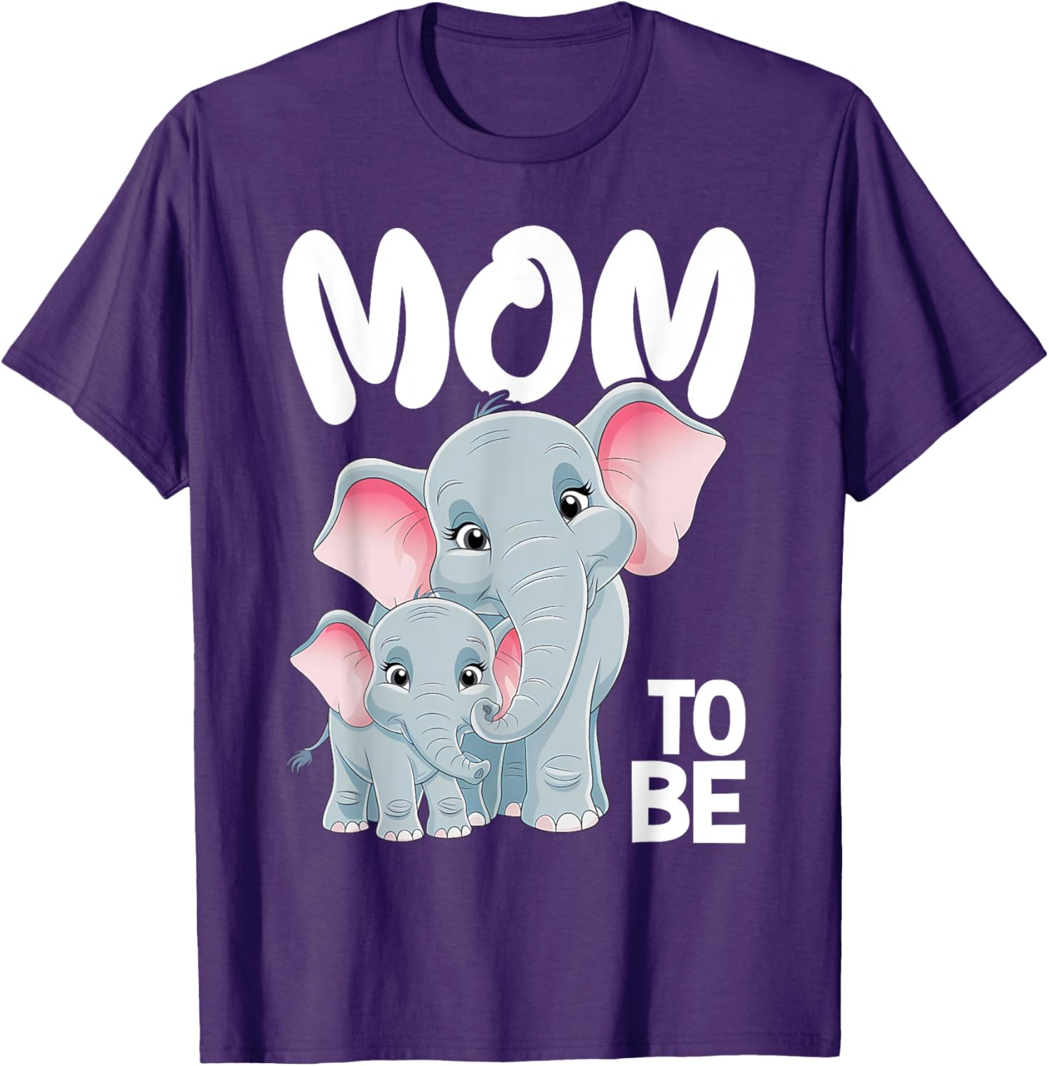 Soon Mom to Be Elephants Baby Shower Gender Reveal T-Shirt for Women - 1