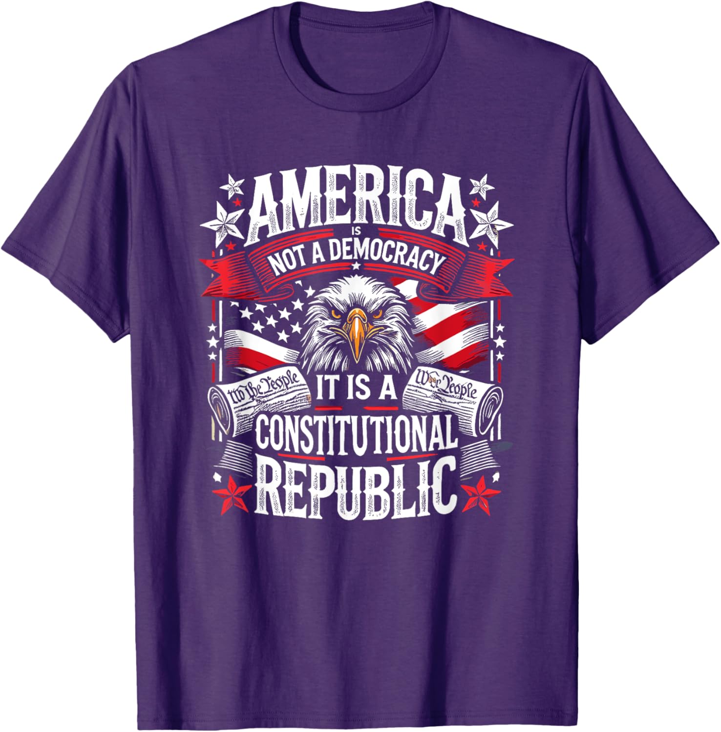 America Is Not A Democracy Constitutional Republic T-Shirt for Freedom Lovers - 12