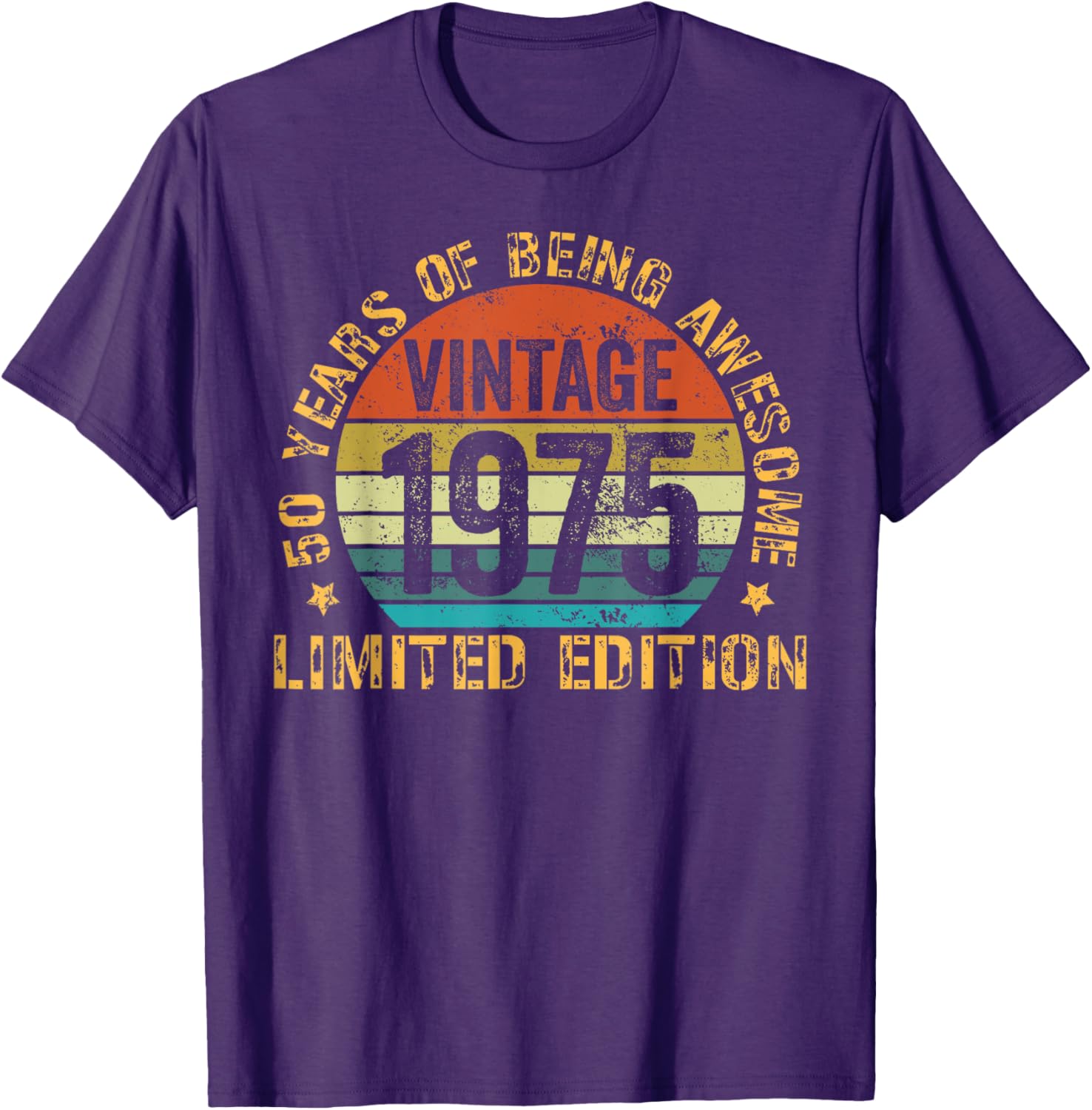 Vintage 50th Birthday T-Shirt for Men Born in 1975 - Celebrate 50 Years - 3