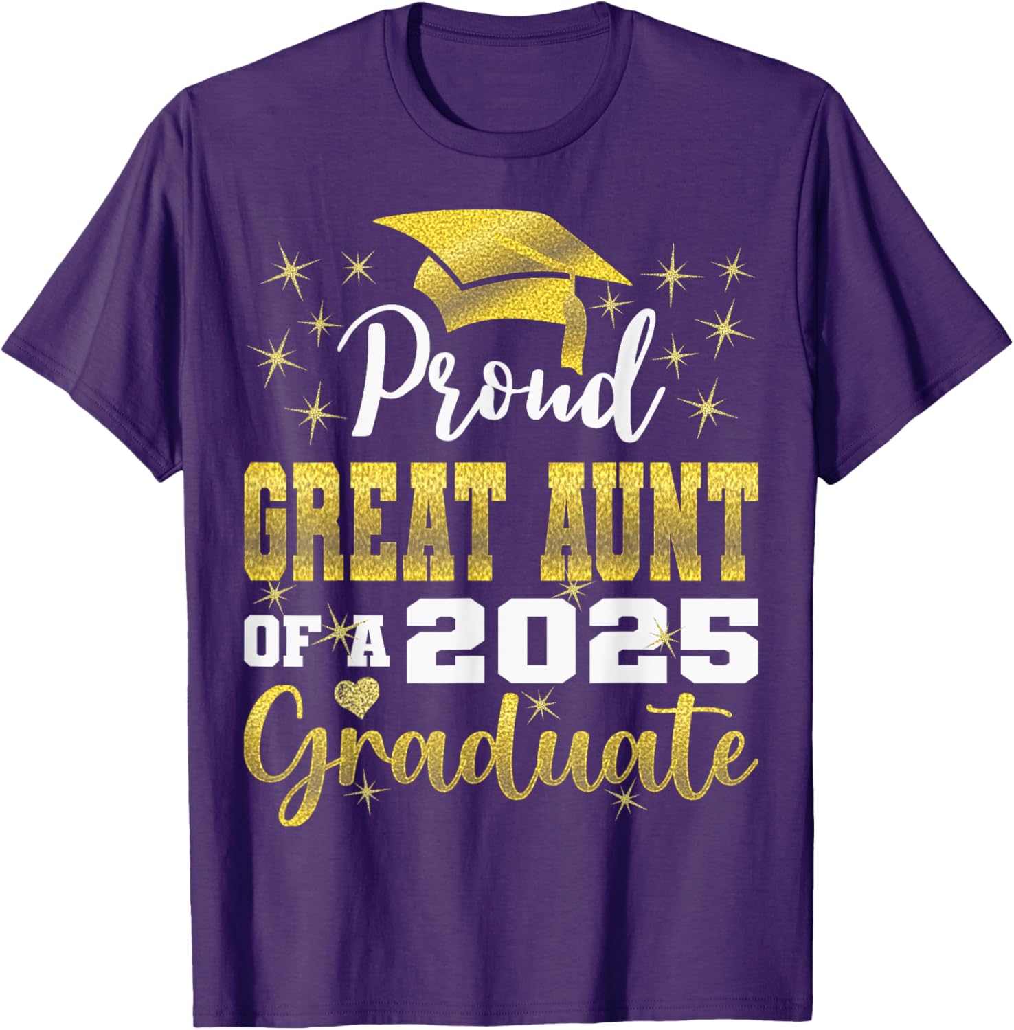 Super Proud Great Aunt 2025 Graduate Family T-Shirt for Celebrations - 16