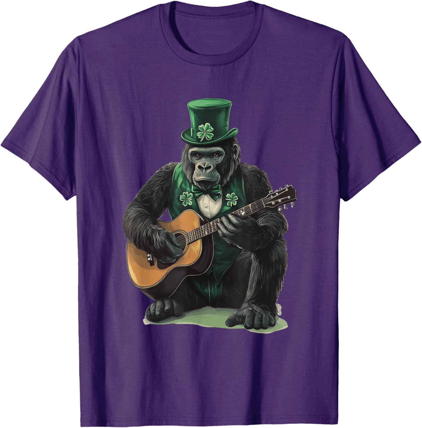 Saint Patrick's Day Gorilla T-Shirt Fun Style for Holiday Celebrations - 14