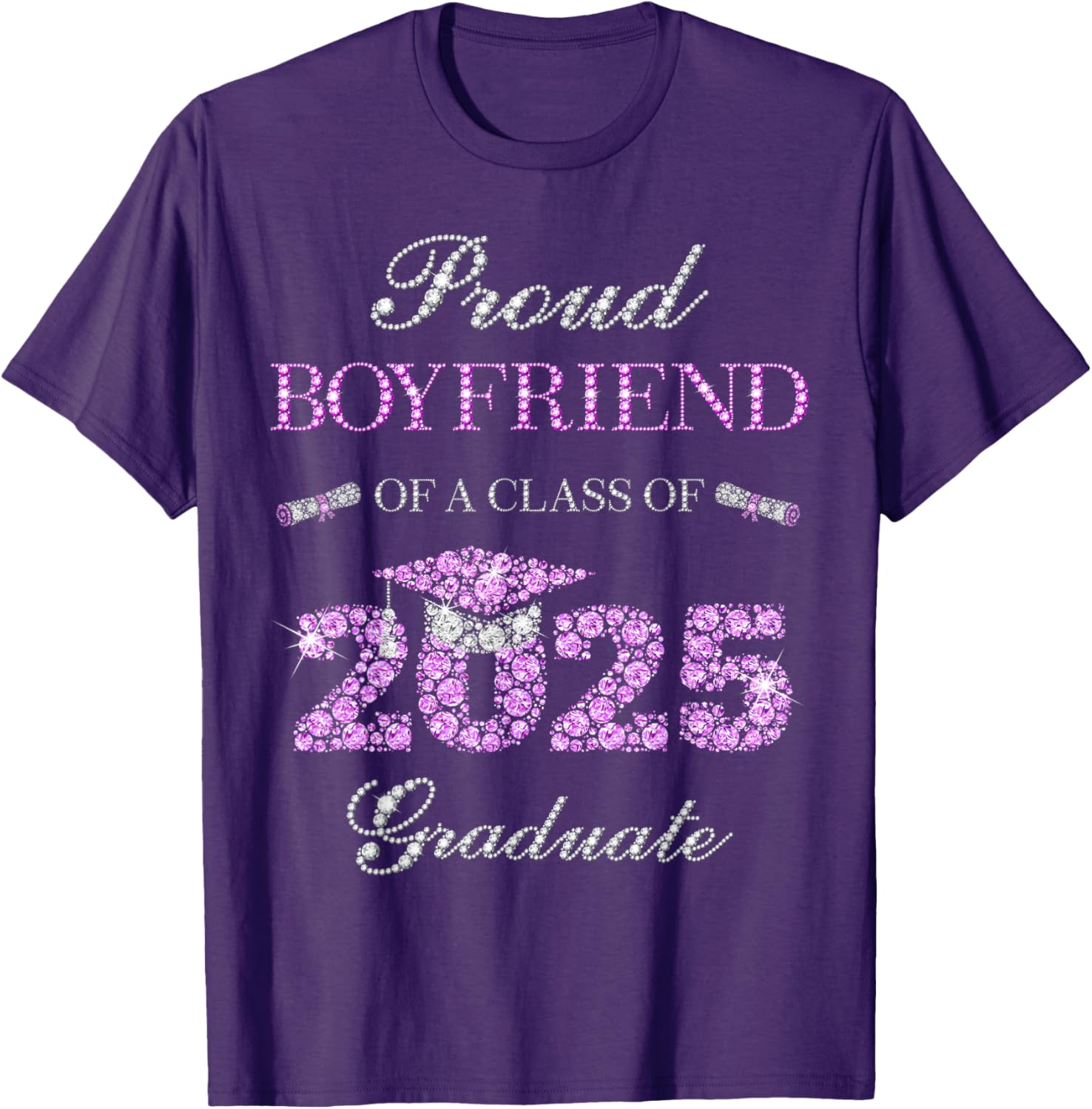 Proud Boyfriend of Class of 2025 Graduate T-Shirt for Celebrating Success - 6