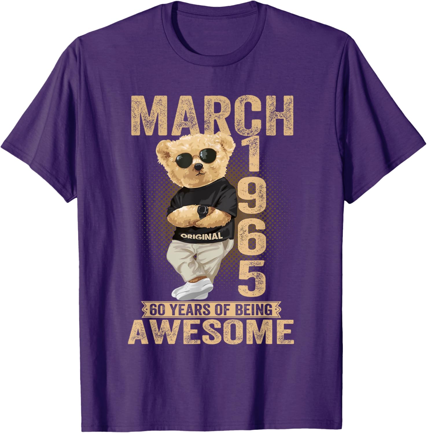 60th Birthday Teddy Bear T-Shirt for Men and Women Born in 1964 - 4