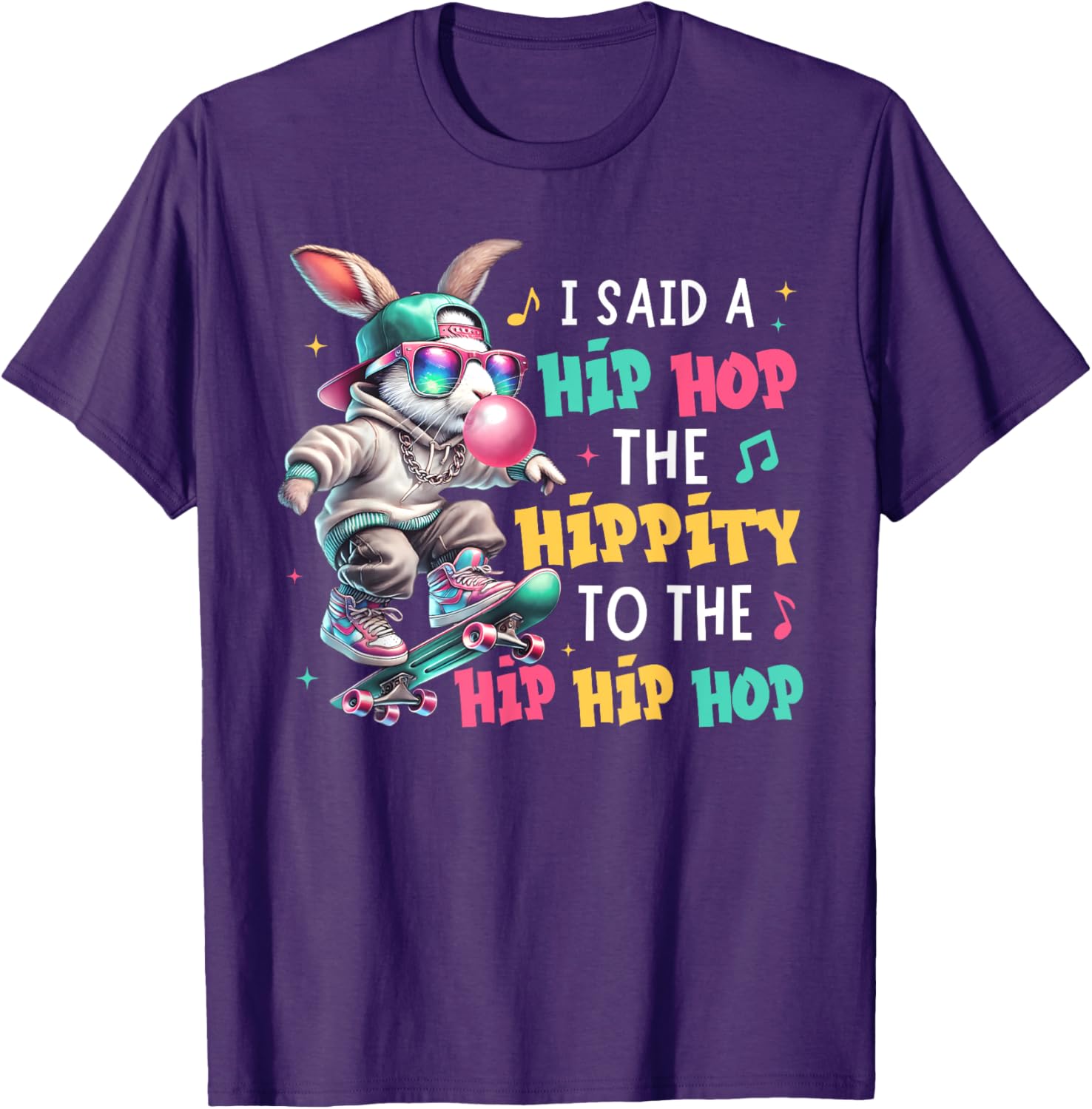 Funny Easter Hip Hop Bunny T-Shirt for Kids and Adults - Celebrate with Style! - 8