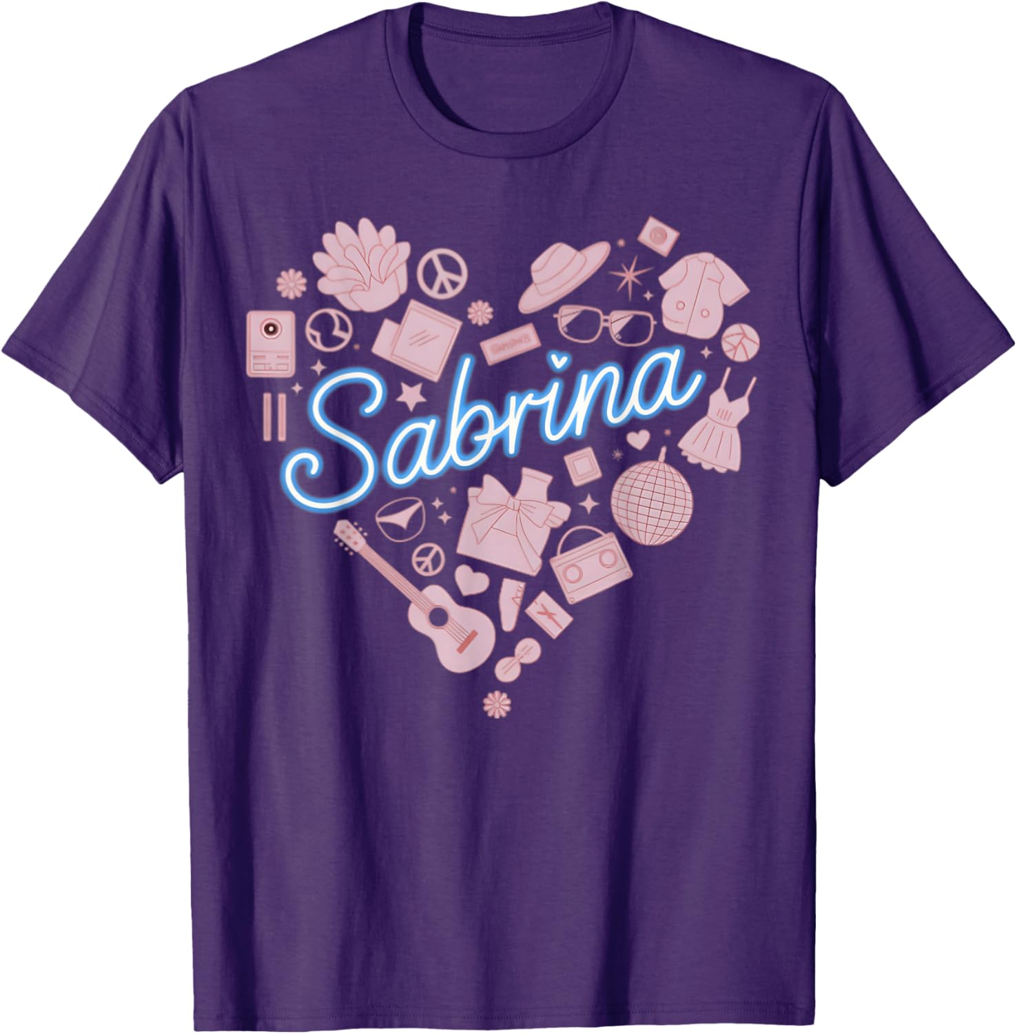 Personalized Girl Retro Sabrina Heart T-Shirt for Stylish Kids - 4