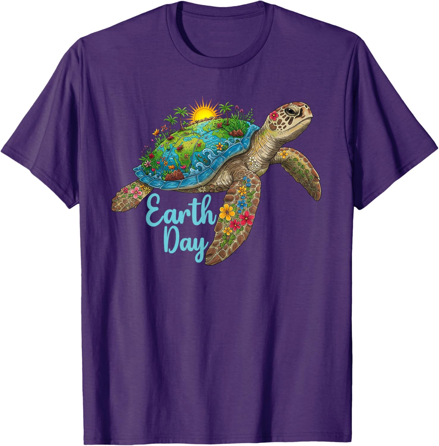 Save the Earth Sea Turtle T-Shirt for Men and Women Earth Day Gift - 17