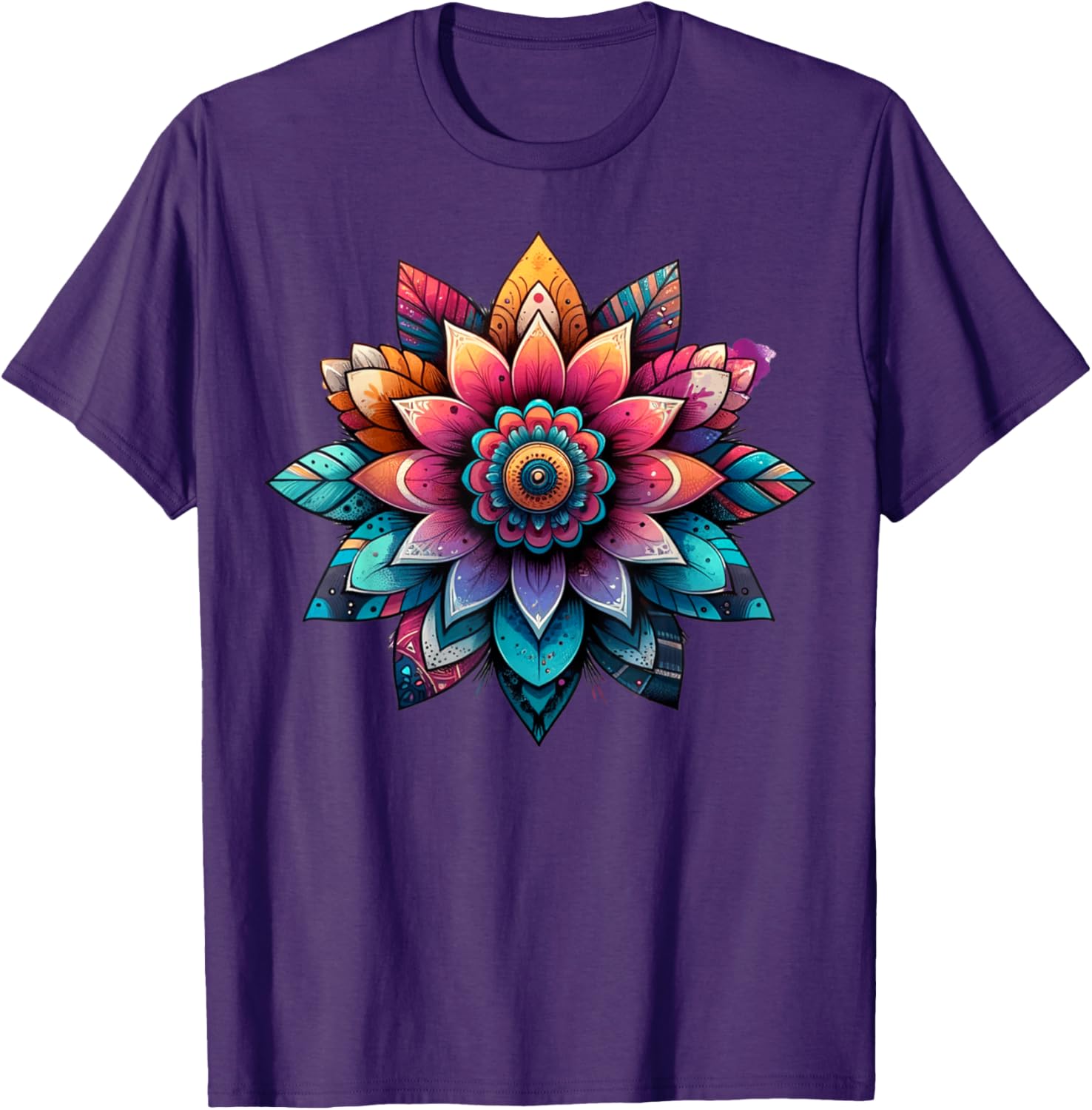 Women's Vintage Mandala Graphic T-Shirt for Summer Vacation Fun - 6
