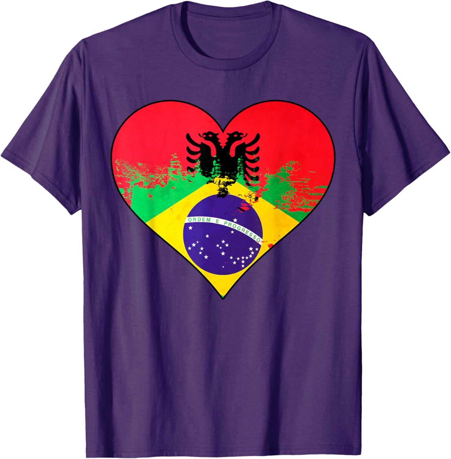 Albanian Brazilian Heritage Flag DNA T-Shirt for Unique Cultural Pride - 13