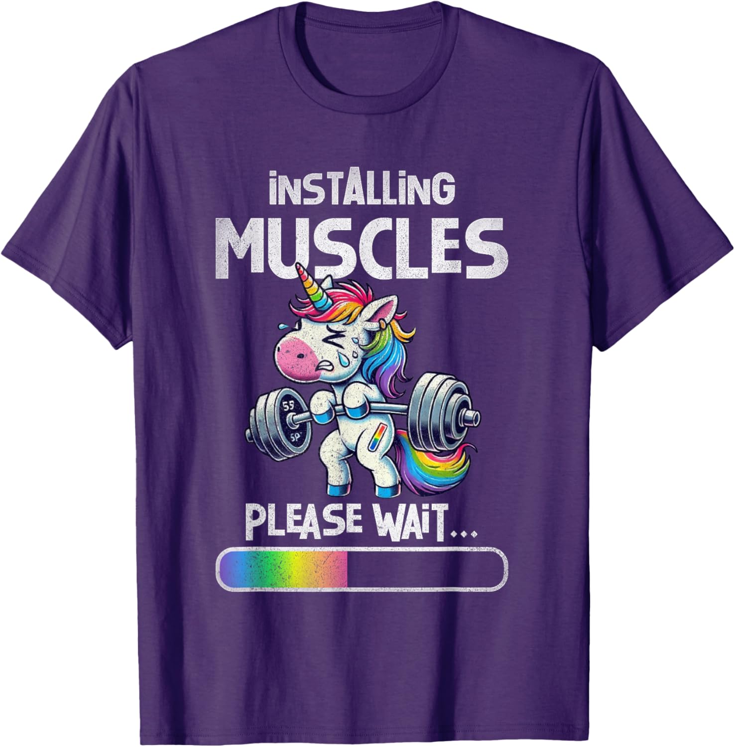 Funny Unicorn Weightlifting T-Shirt for Gym Lovers and Fitness Fans - 1