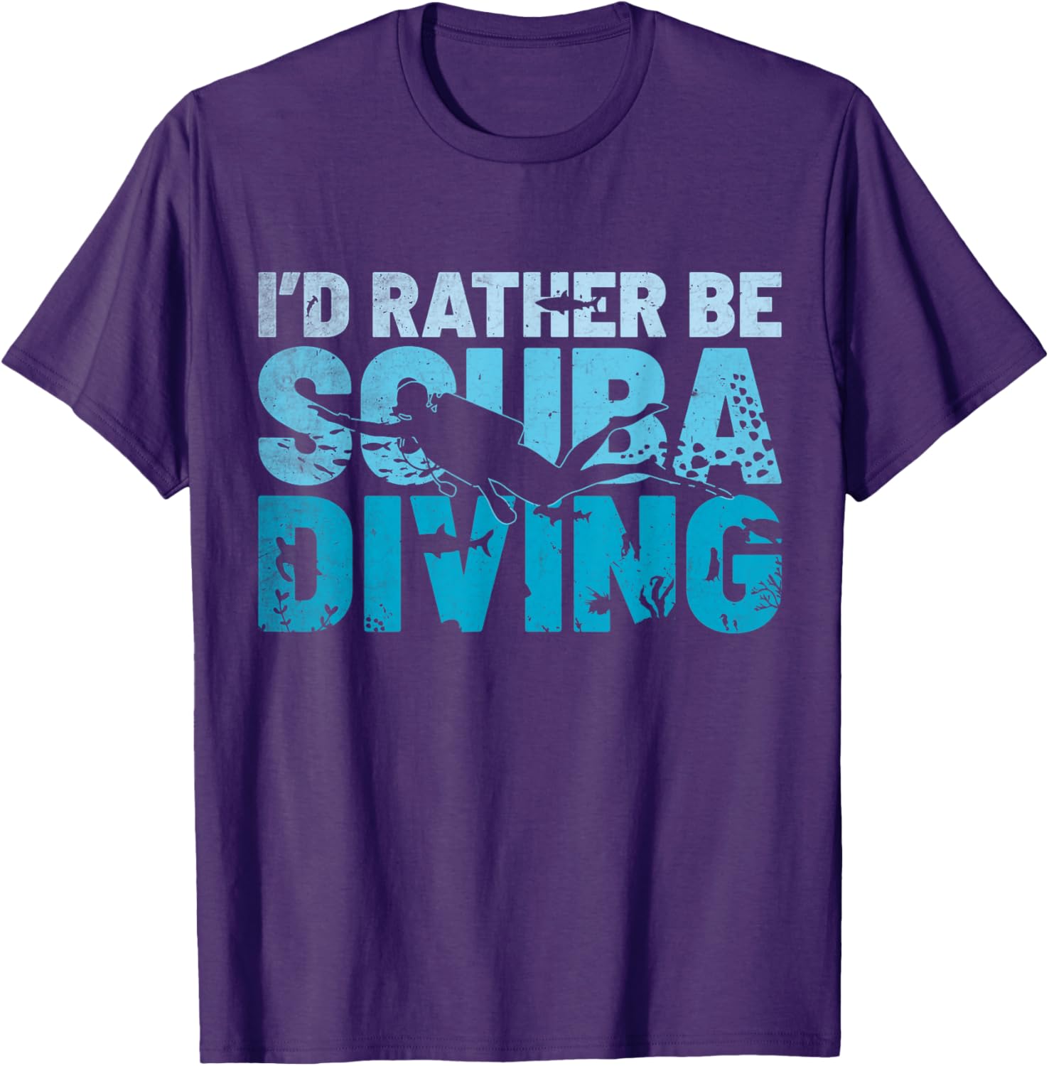 I'd Rather Be Scuba Diving T-Shirt for Ocean Instructors and Divers - 8