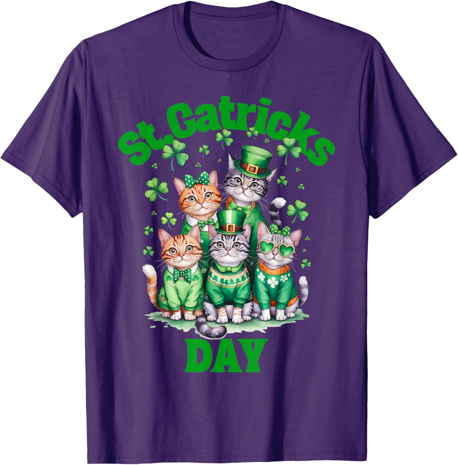 St Patricks Day Cats T-Shirt for Fun Saint Pattys Celebrations - 2